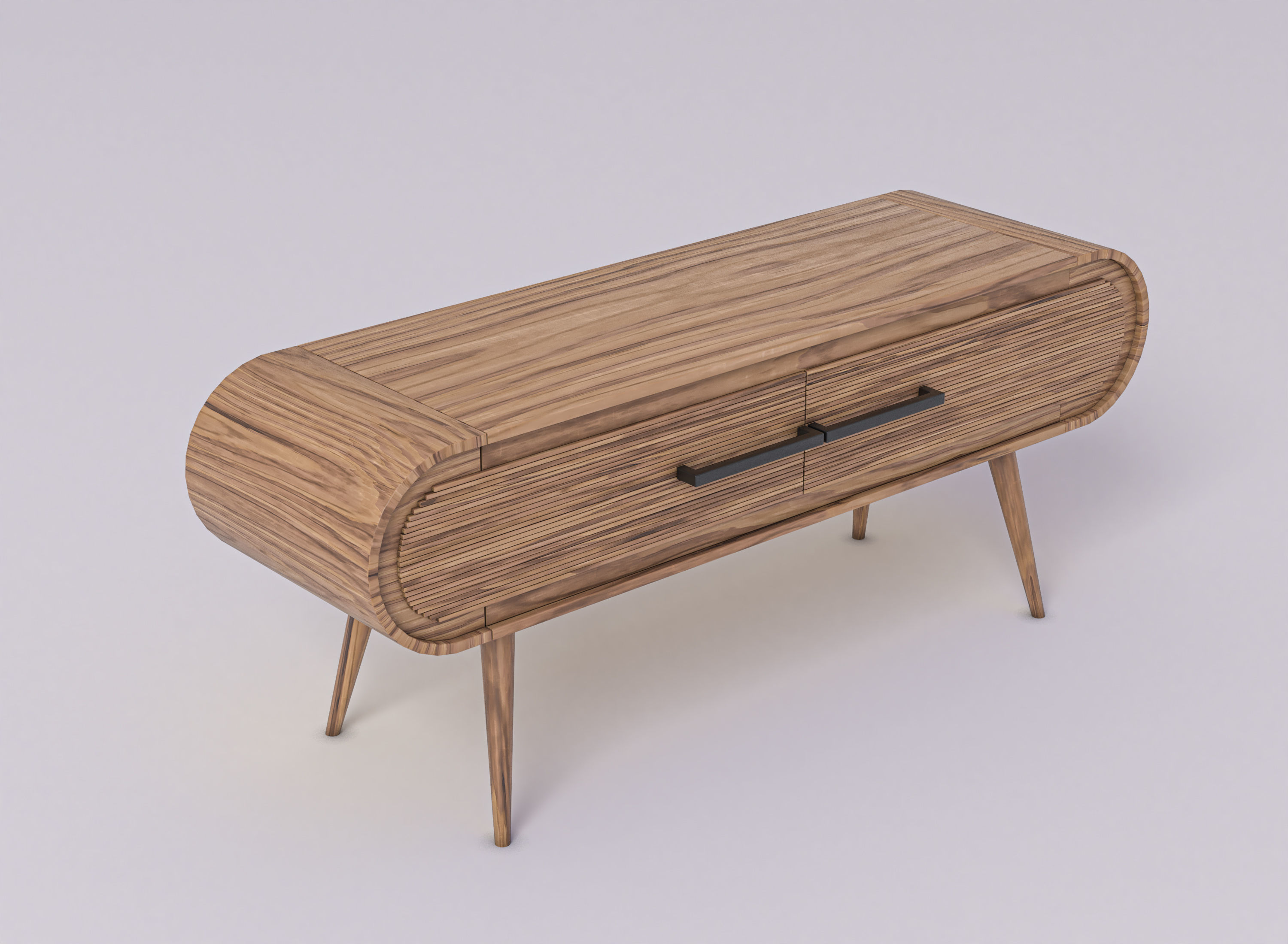 Furniture Set wooden box with handle 3D model_3