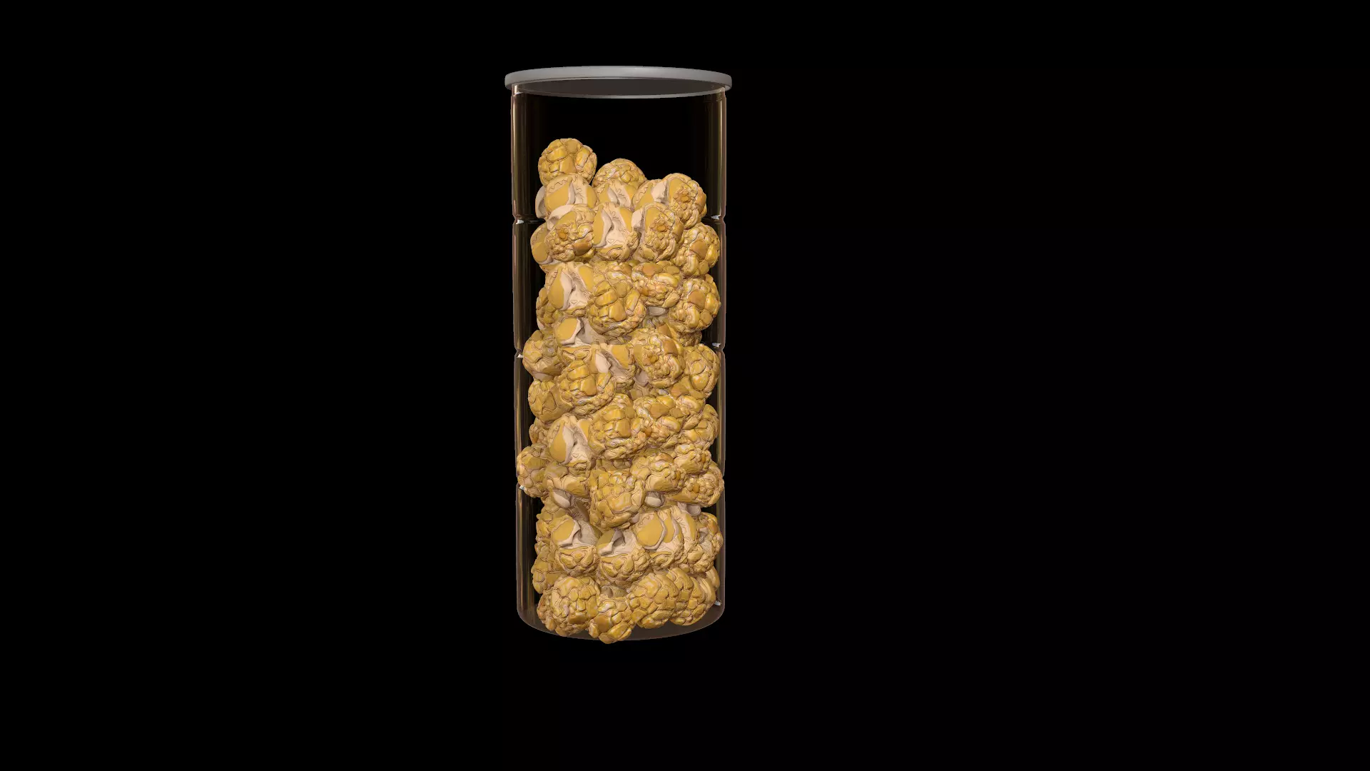 Caramel Popcorn 3D model_0