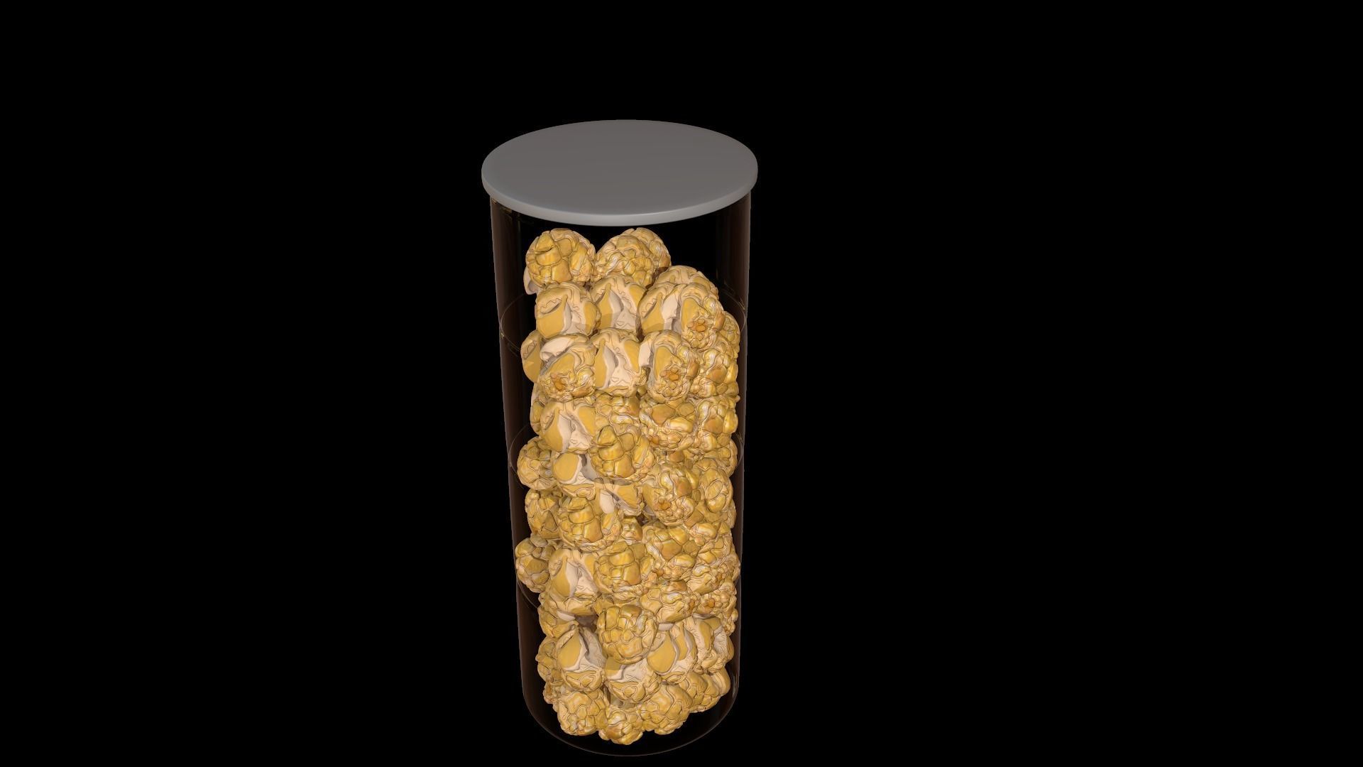 Caramel Popcorn 3D model_2