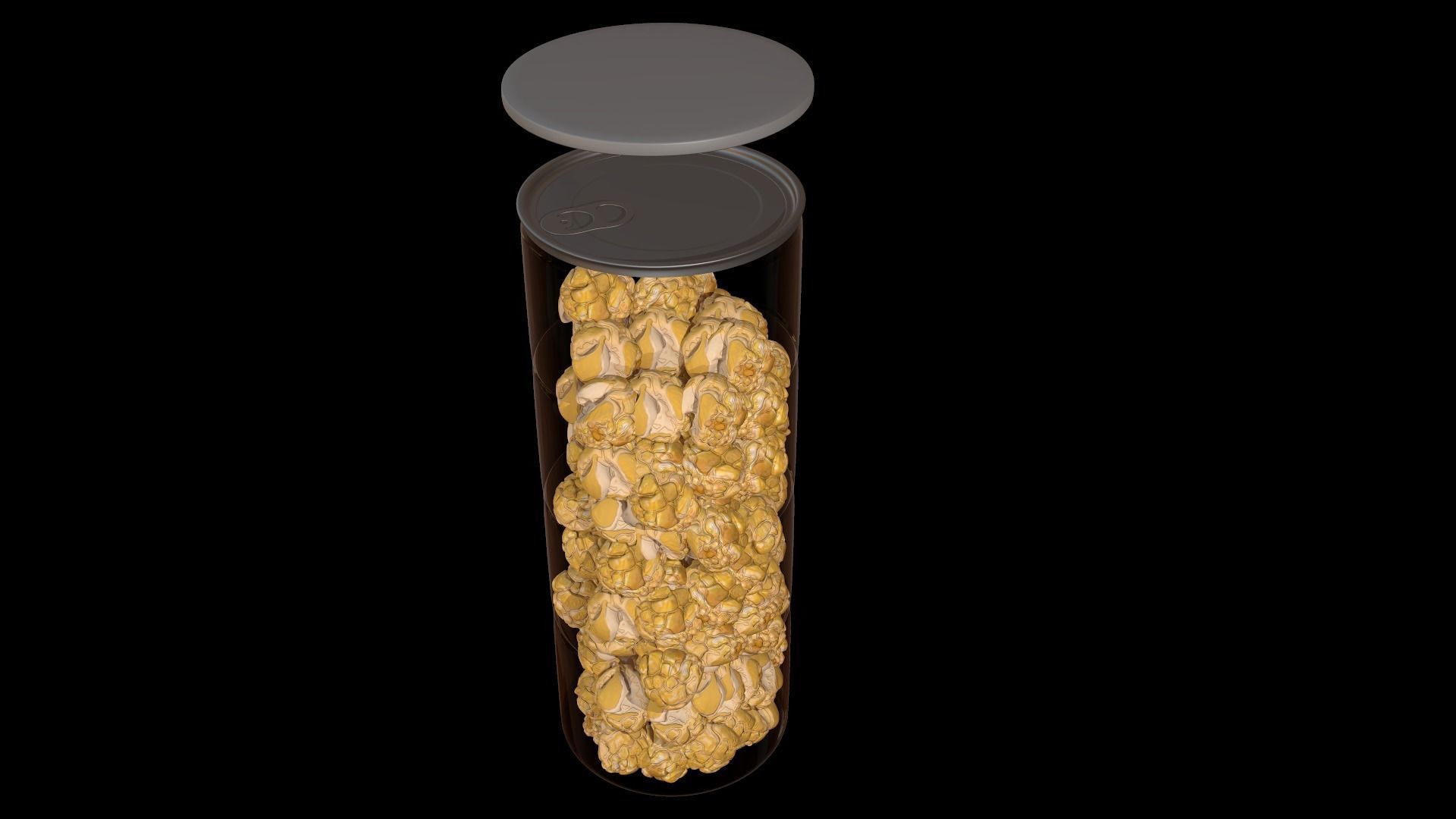 Caramel Popcorn 3D model_3