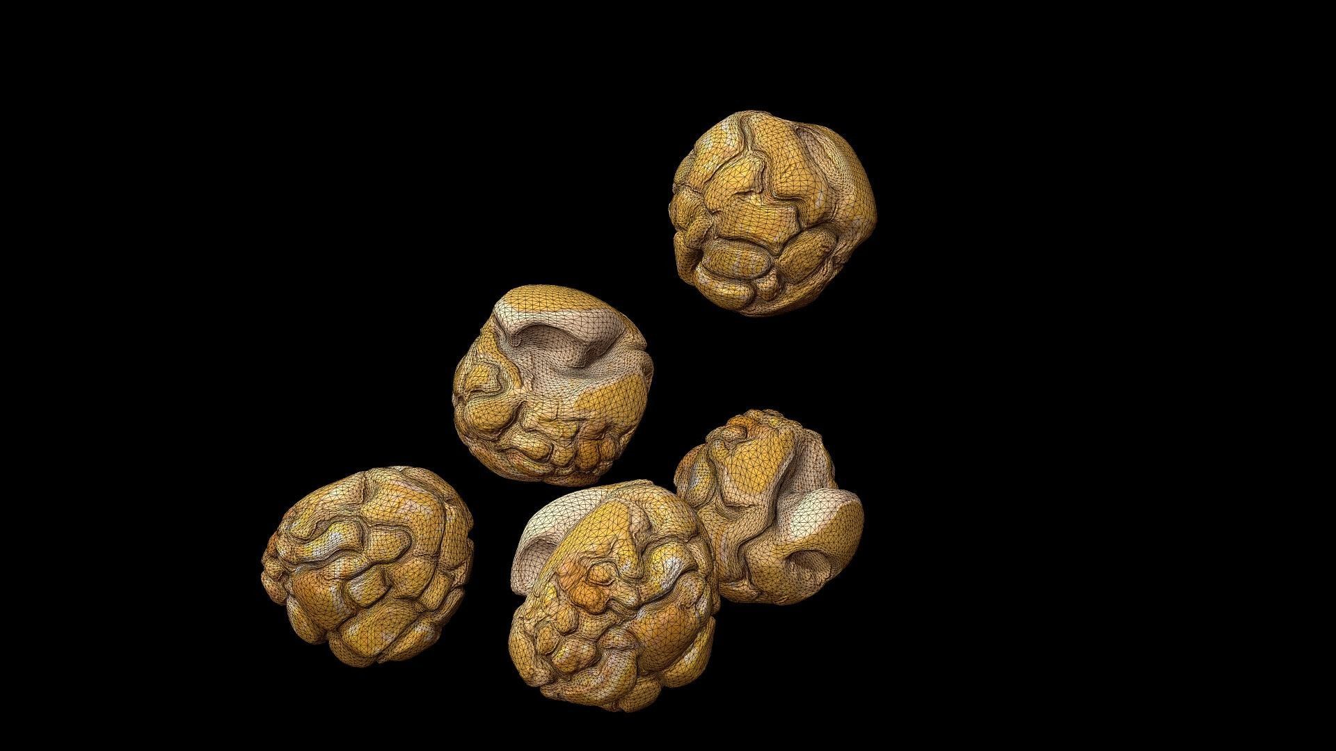 Caramel Popcorn 3D model_9