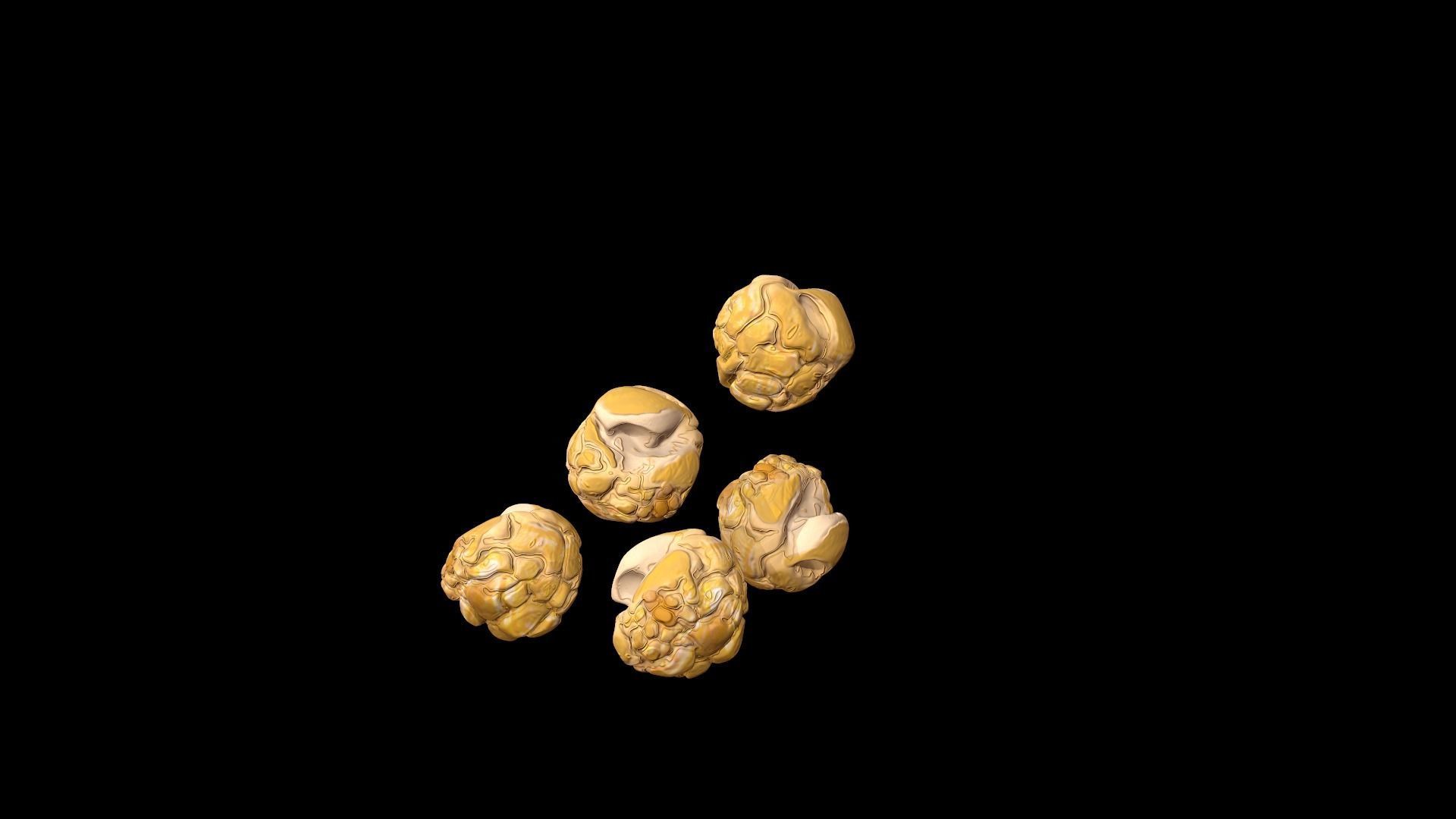 Caramel Popcorn 3D model_8
