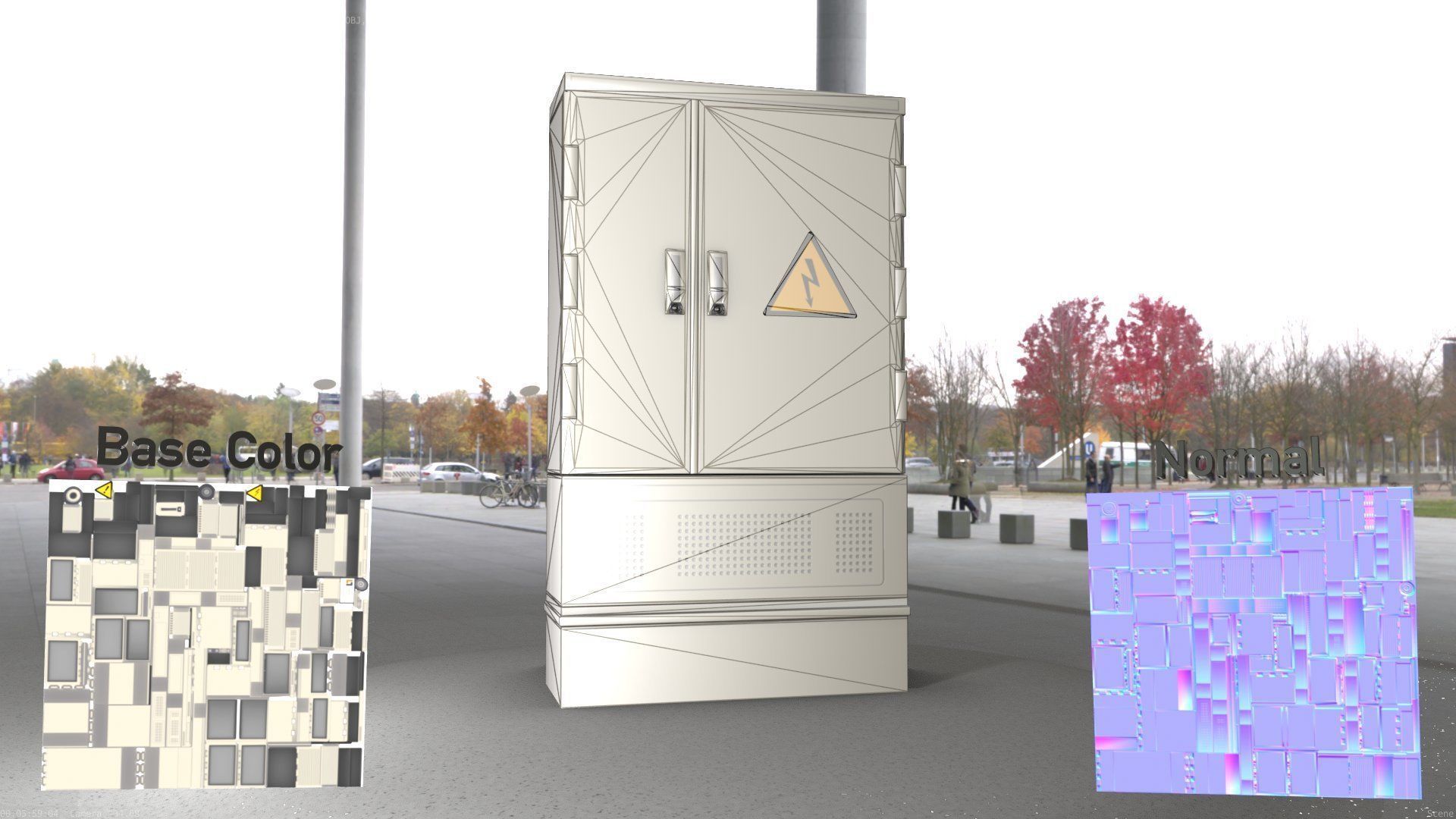 Electrical Distribution Cabinet 87 Low-poly 3D model_28