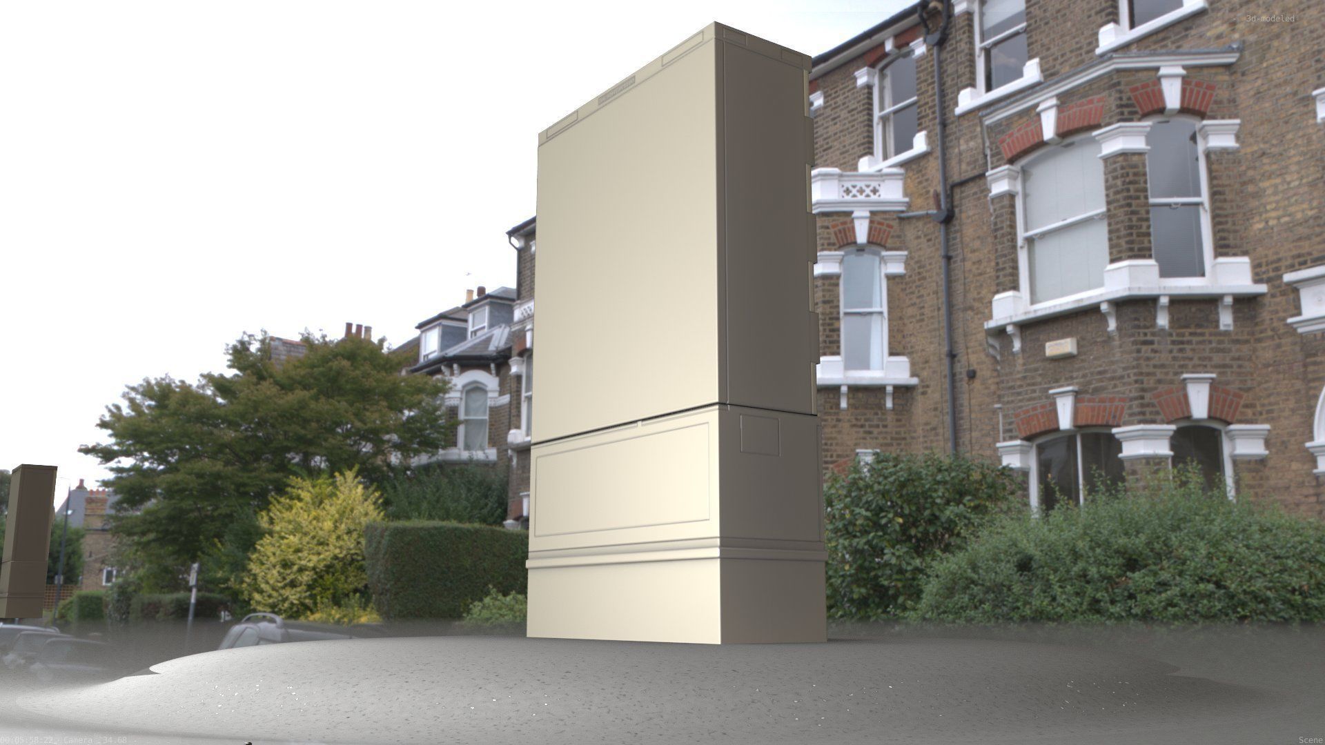 Electrical Distribution Cabinet 87 Low-poly 3D model_22