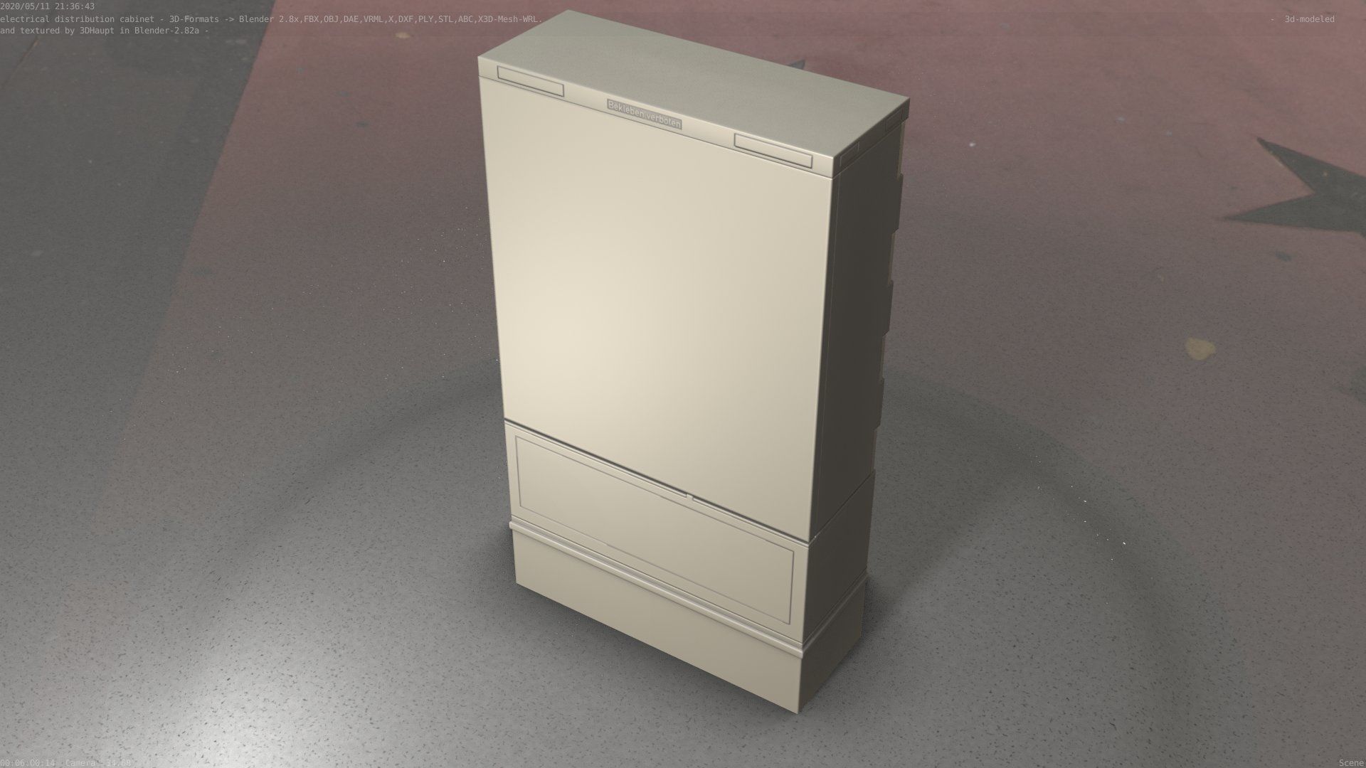 Electrical Distribution Cabinet 87 Low-poly 3D model_61