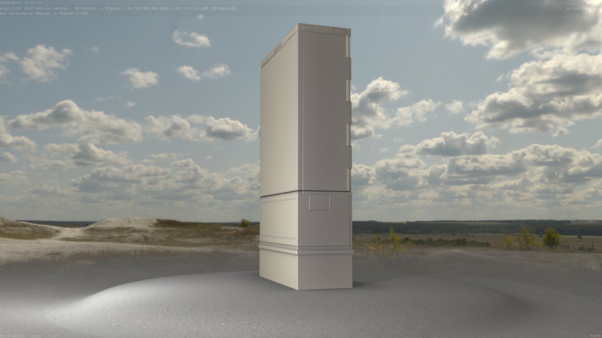 Electrical Distribution Cabinet 87 Low-poly 3D model_90