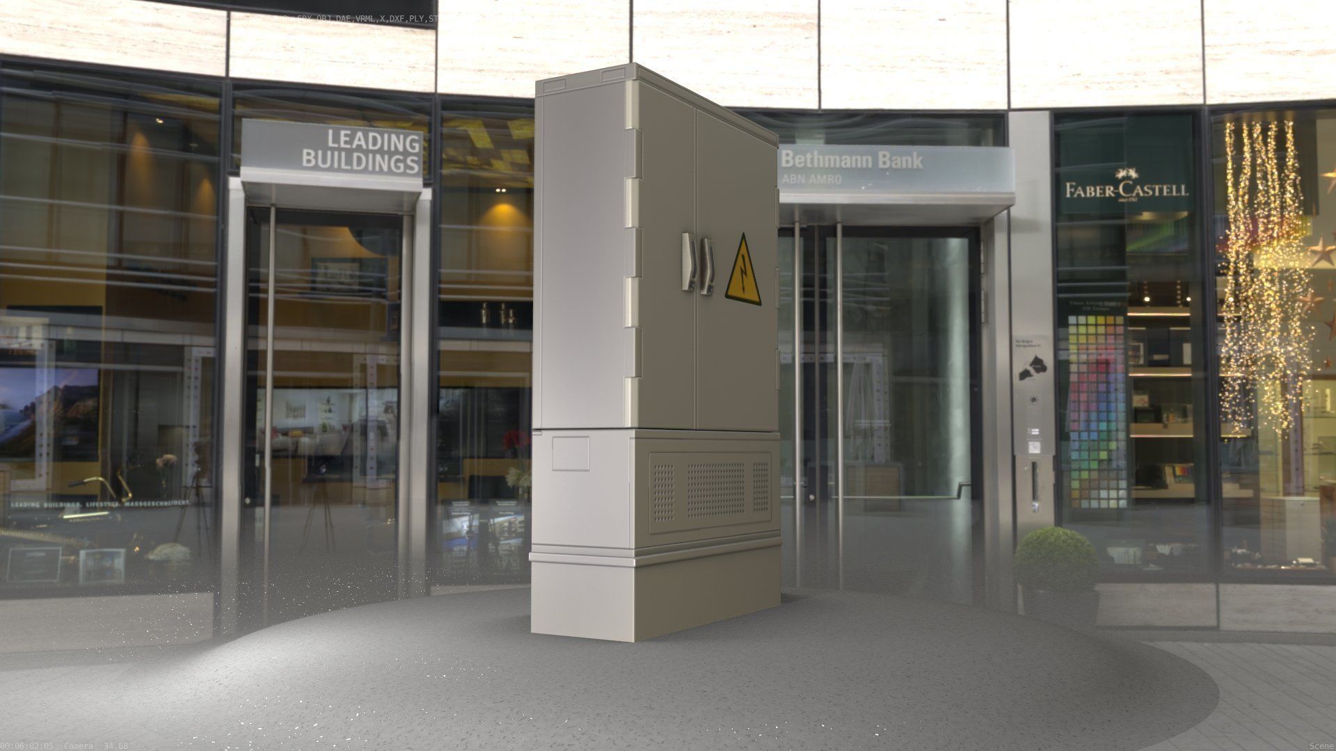 Electrical Distribution Cabinet 87 Low-poly 3D model_94