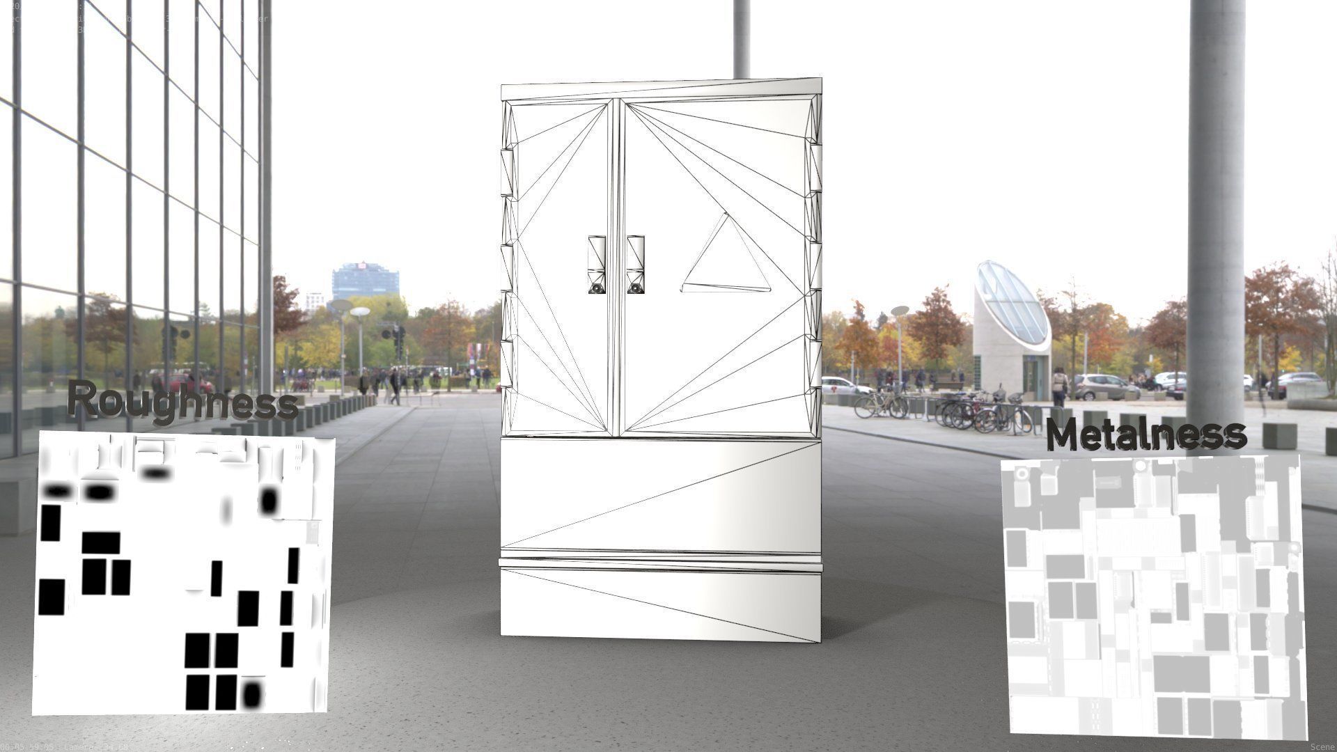 Electrical Distribution Cabinet 87 Low-poly 3D model_29