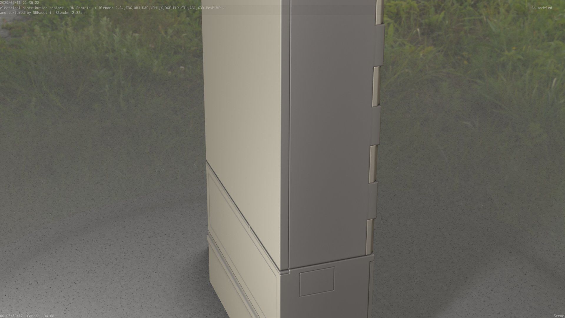 Electrical Distribution Cabinet 87 Low-poly 3D model_41