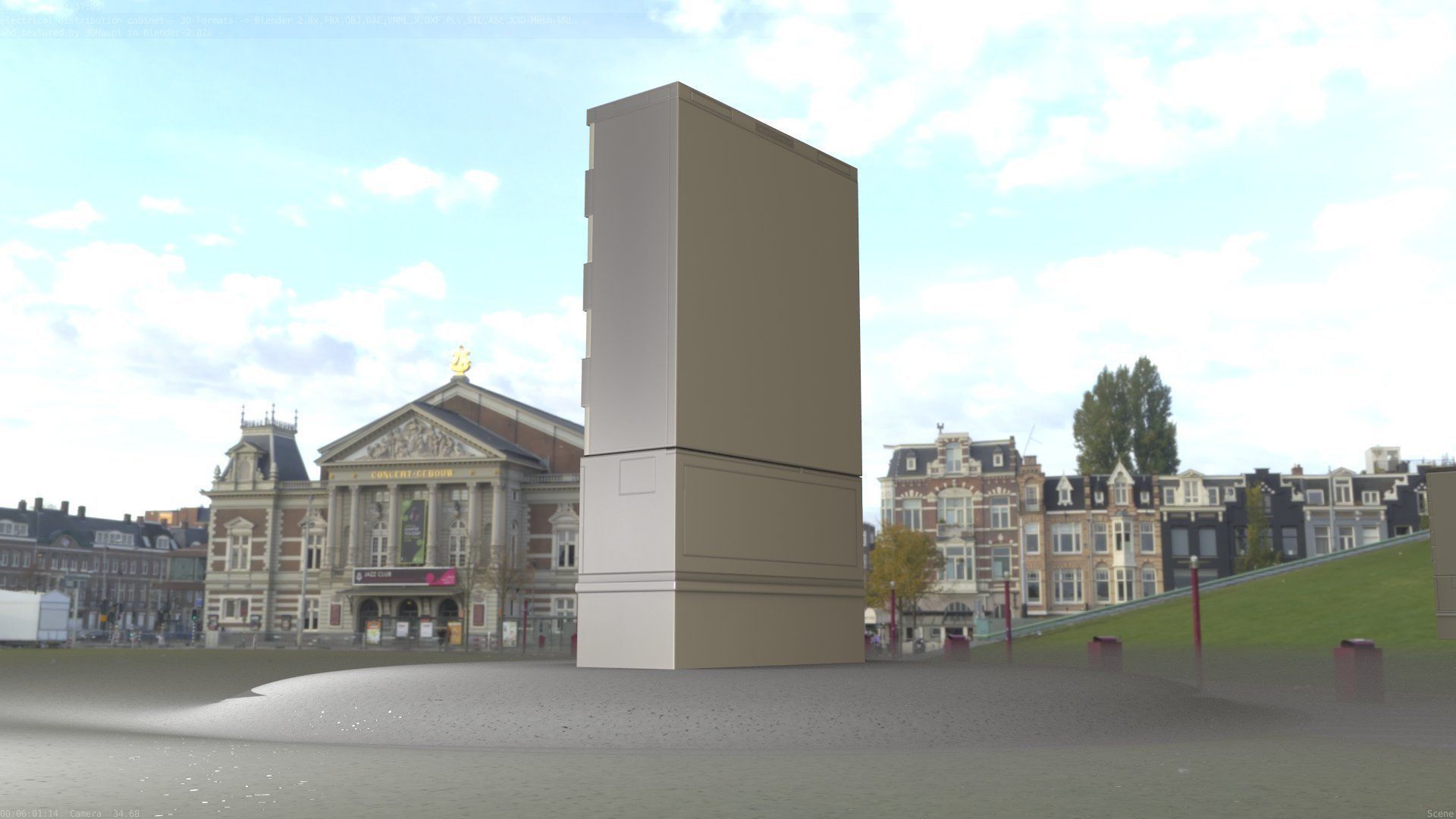 Electrical Distribution Cabinet 87 Low-poly 3D model_79