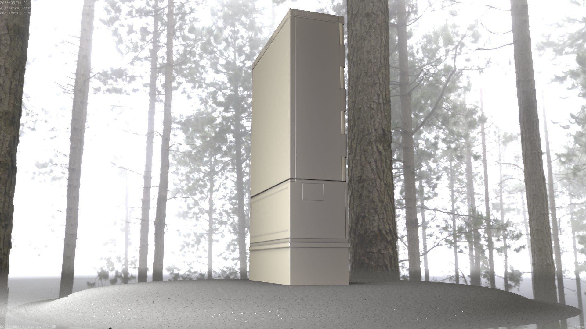 Electrical Distribution Cabinet 87 Low-poly 3D model_23