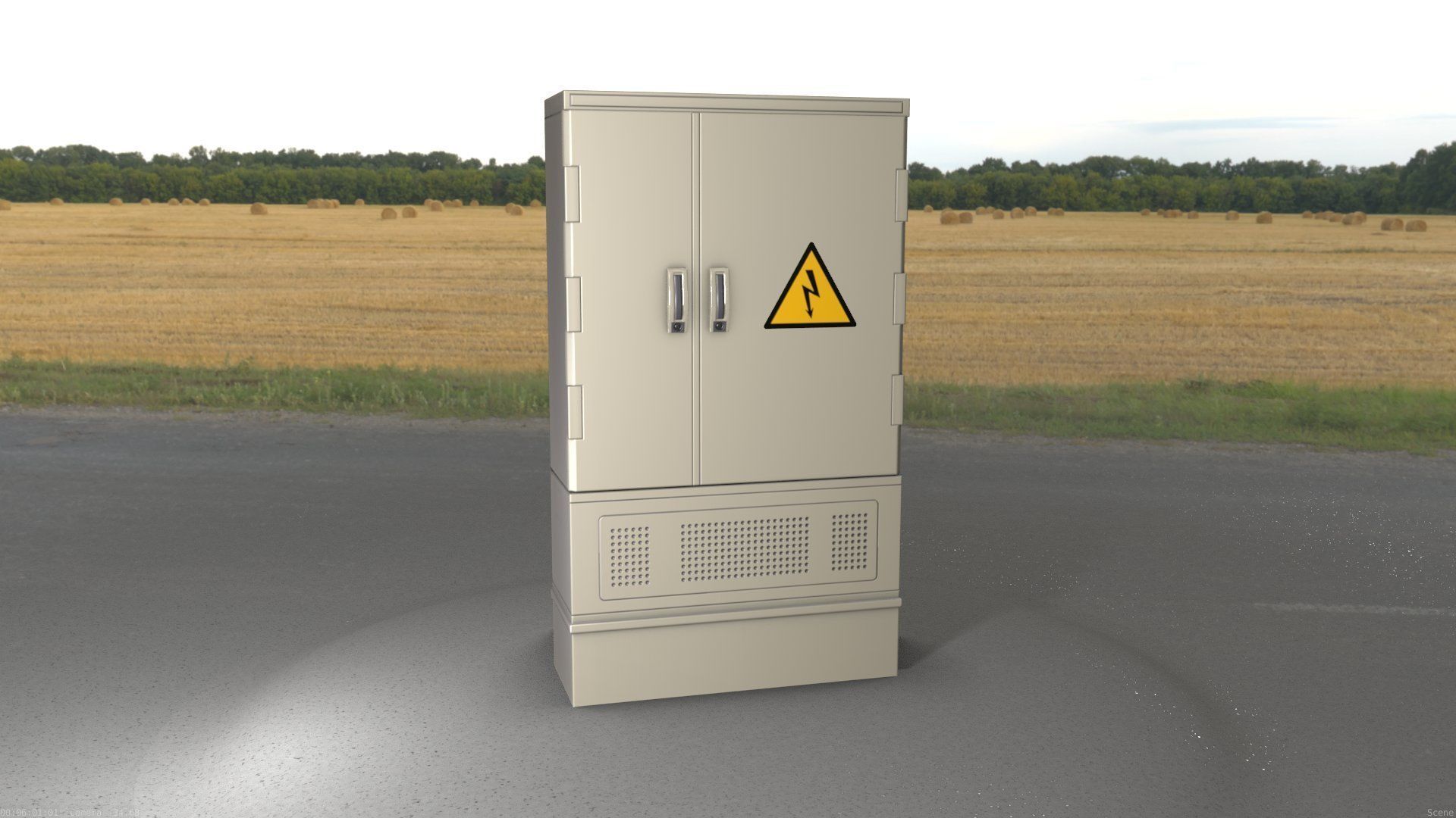 Electrical Distribution Cabinet 87 Low-poly 3D model_72