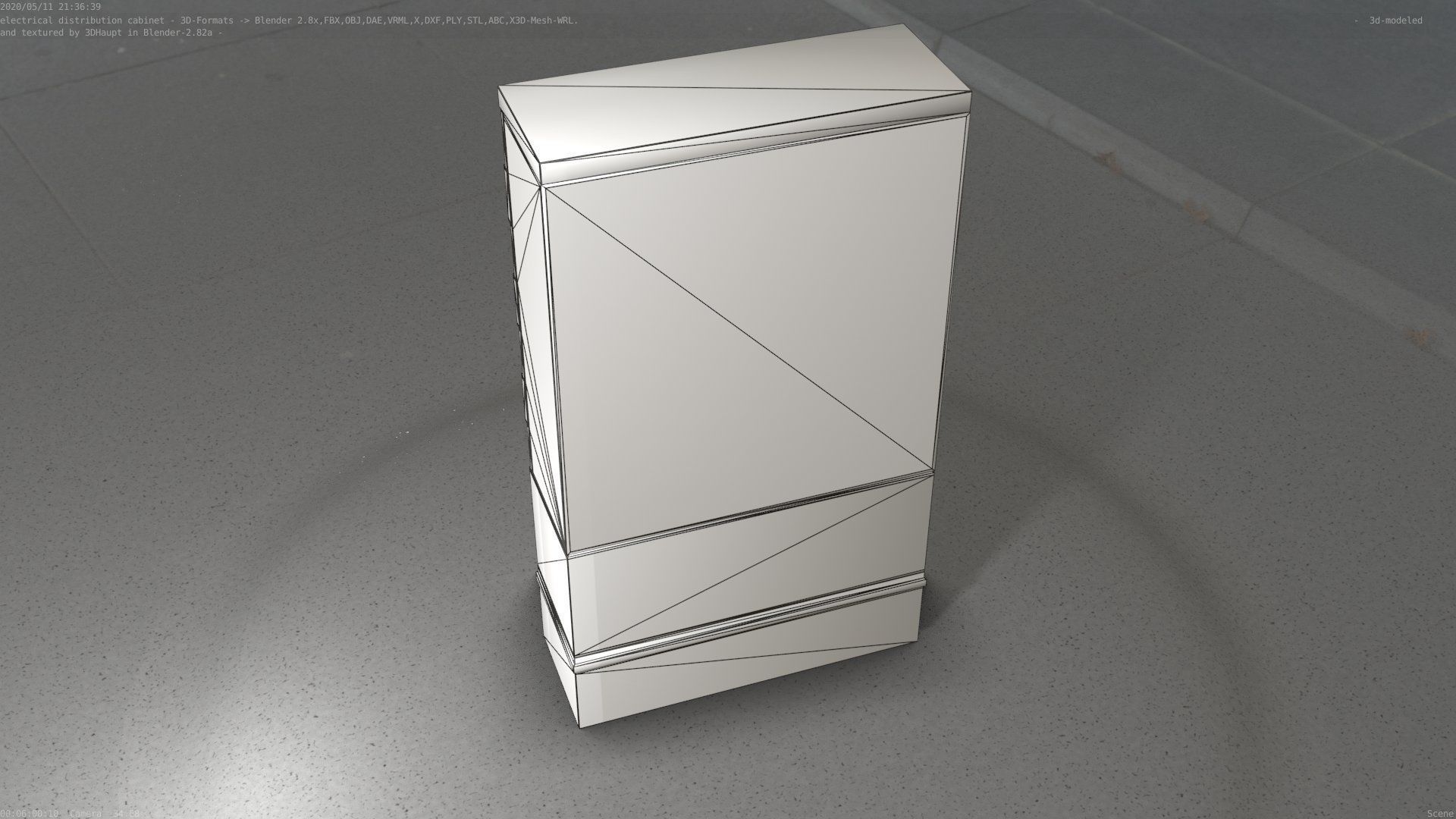 Electrical Distribution Cabinet 87 Low-poly 3D model_57