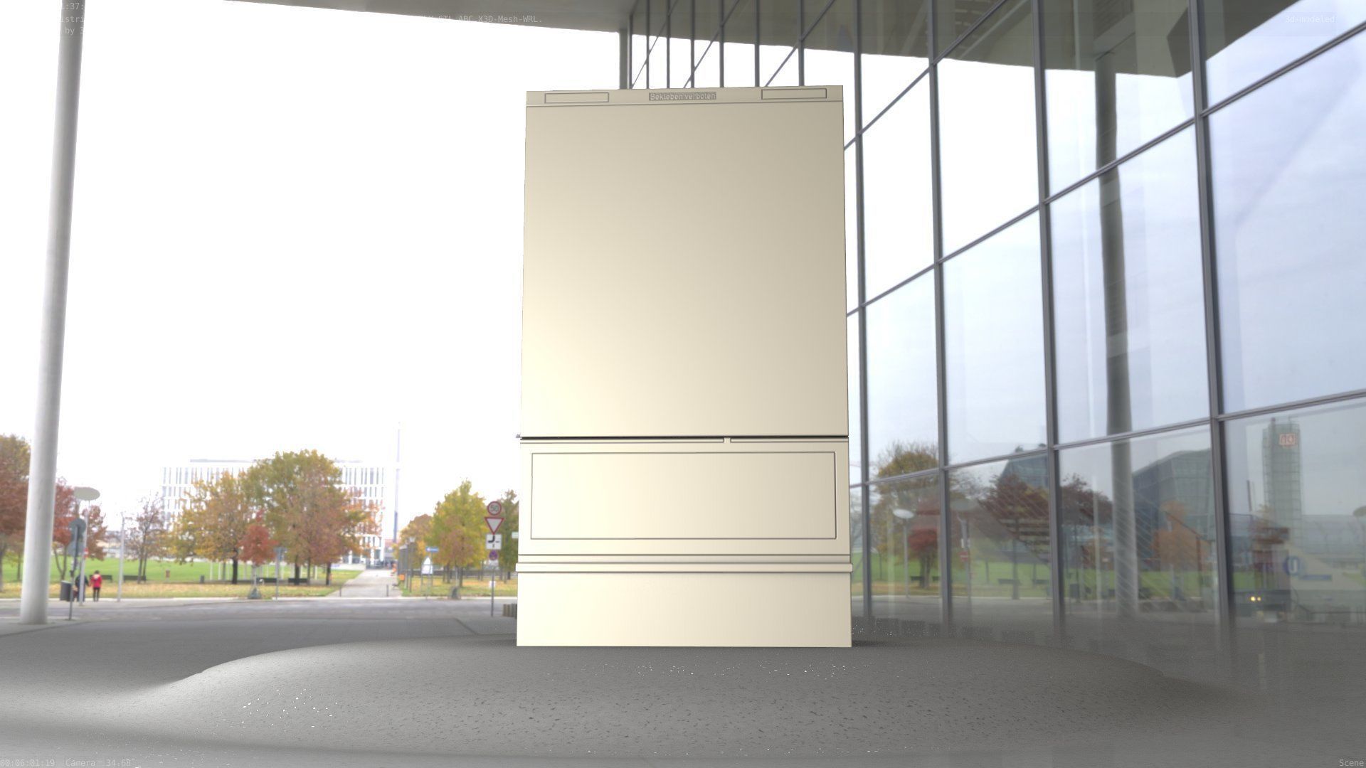 Electrical Distribution Cabinet 87 Low-poly 3D model_84