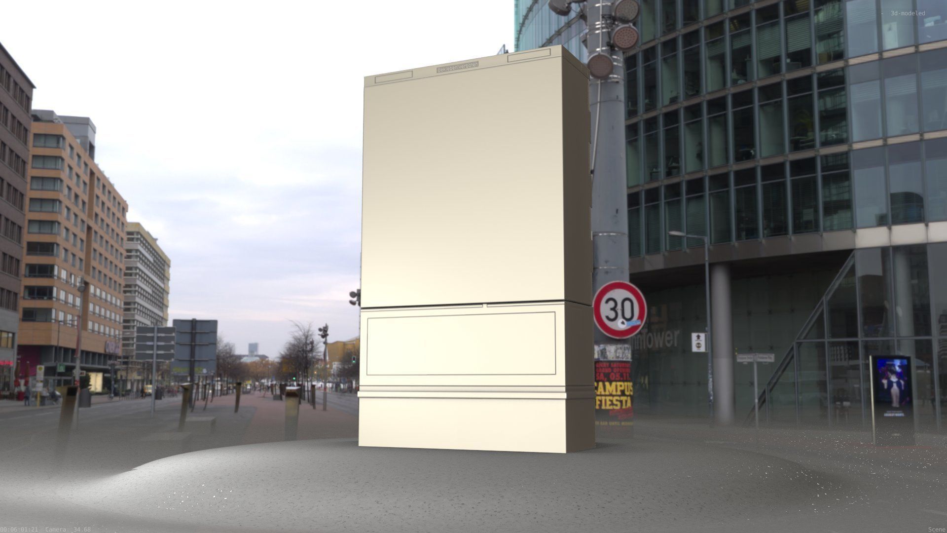 Electrical Distribution Cabinet 87 Low-poly 3D model_86