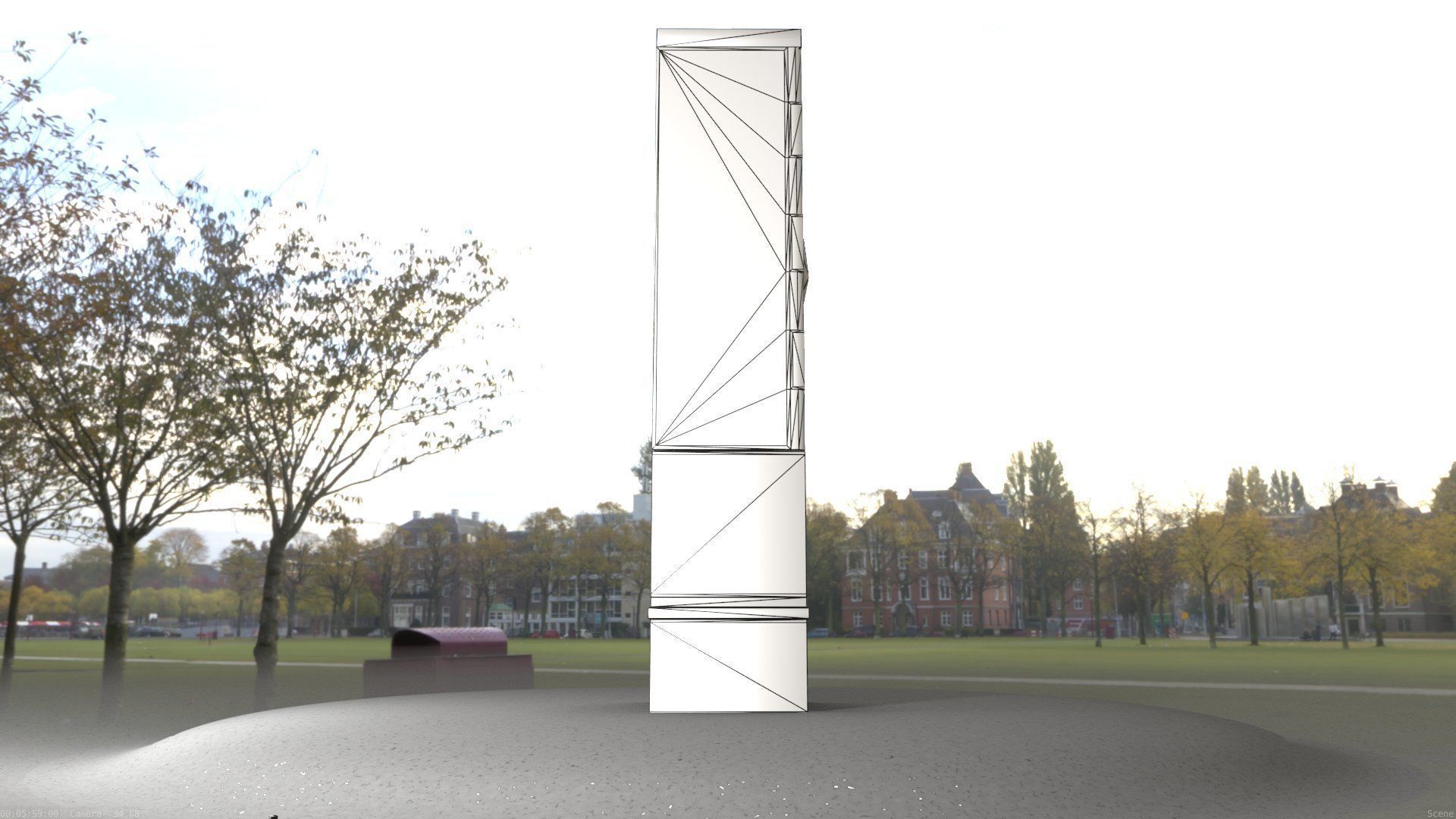 Electrical Distribution Cabinet 87 Low-poly 3D model_24