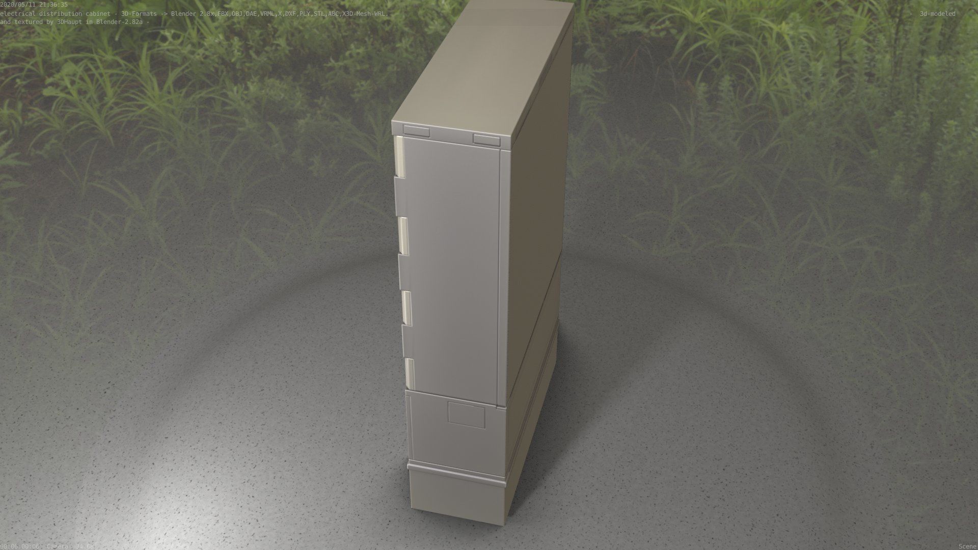 Electrical Distribution Cabinet 87 Low-poly 3D model_53