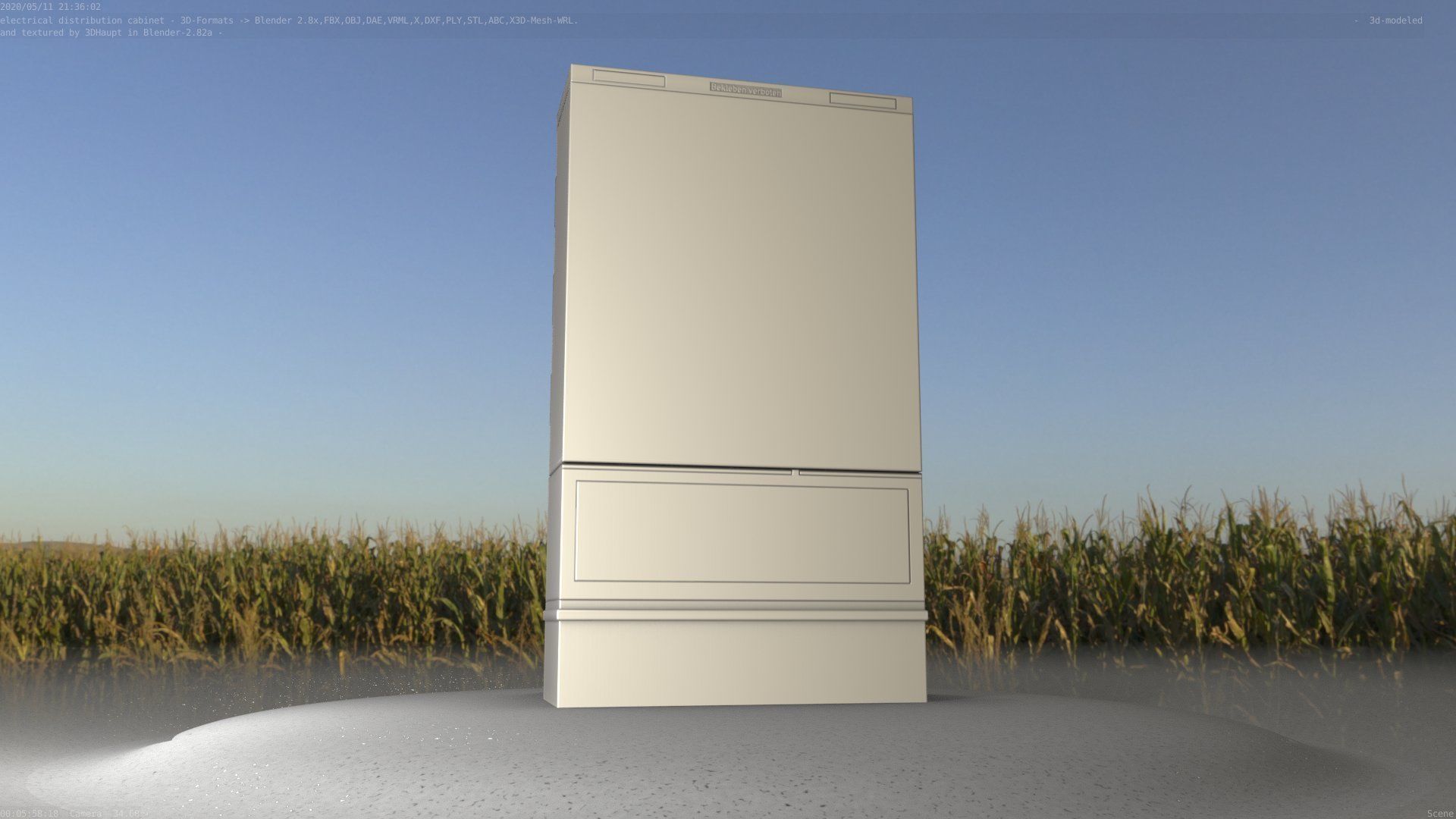 Electrical Distribution Cabinet 87 Low-poly 3D model_18