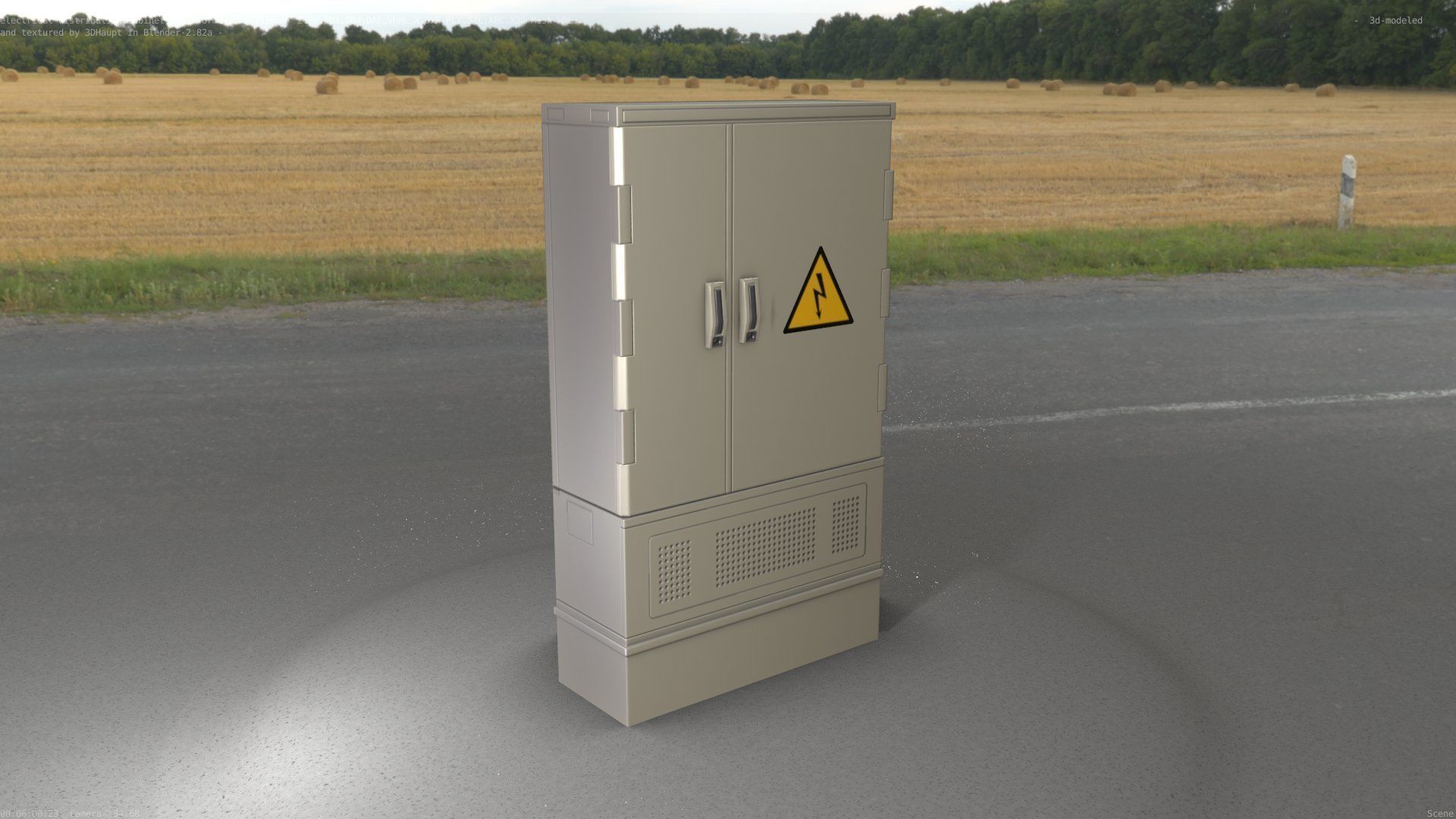 Electrical Distribution Cabinet 87 Low-poly 3D model_70