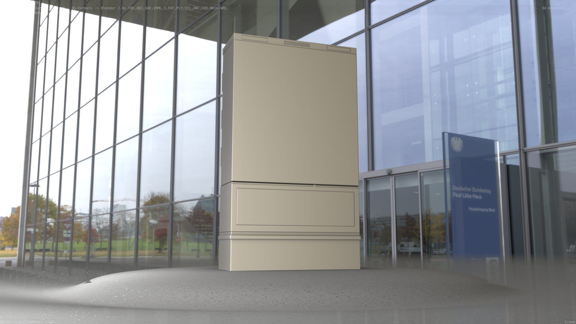 Electrical Distribution Cabinet 87 Low-poly 3D model_82