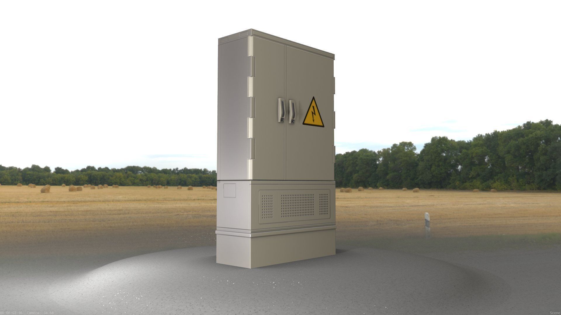 Electrical Distribution Cabinet 87 Low-poly 3D model_95