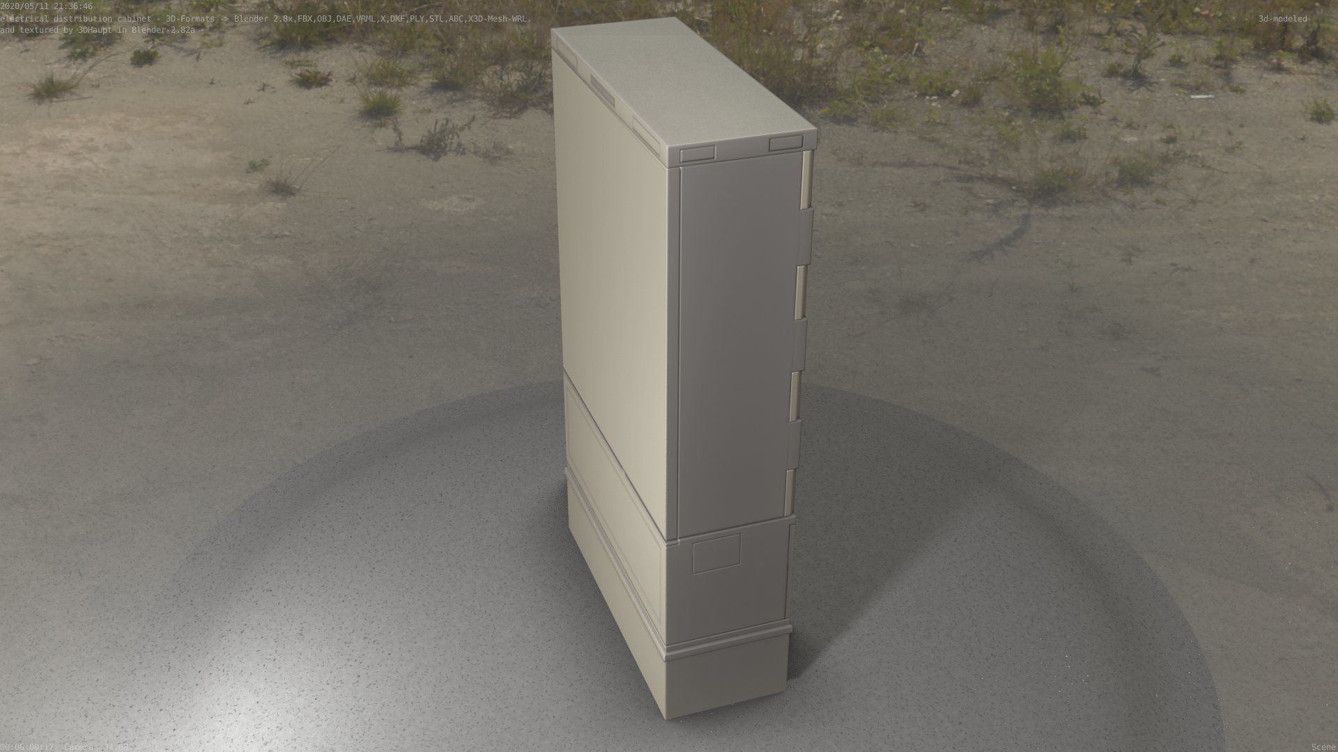 Electrical Distribution Cabinet 87 Low-poly 3D model_64