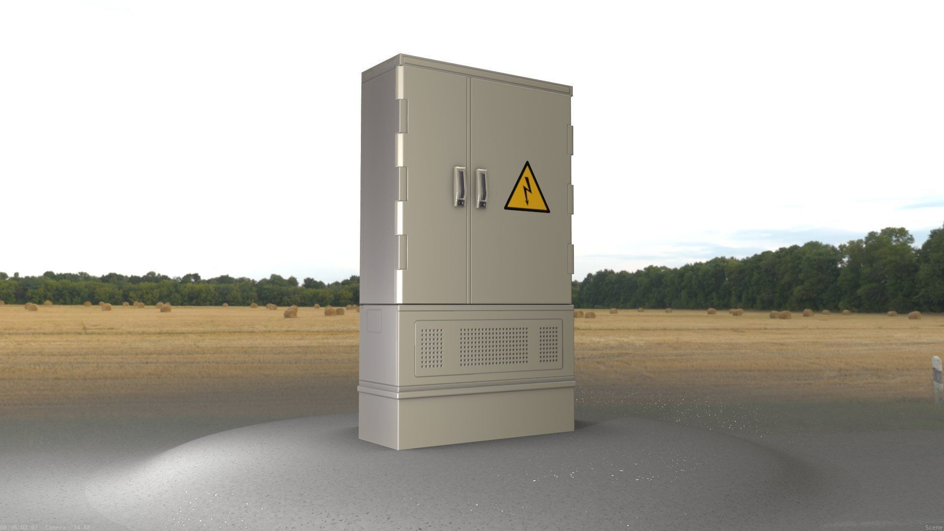 Electrical Distribution Cabinet 87 Low-poly 3D model_96