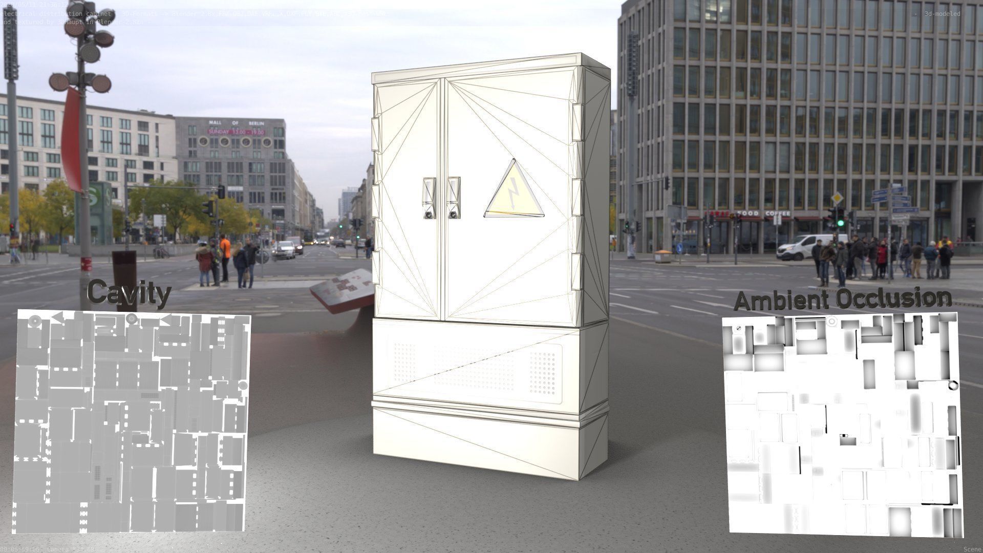 Electrical Distribution Cabinet 87 Low-poly 3D model_30