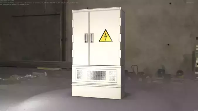 Electrical Distribution Cabinet 87 Low-poly 3D model Electrical Distribution Cabinet 87 Low-poly 3D model
