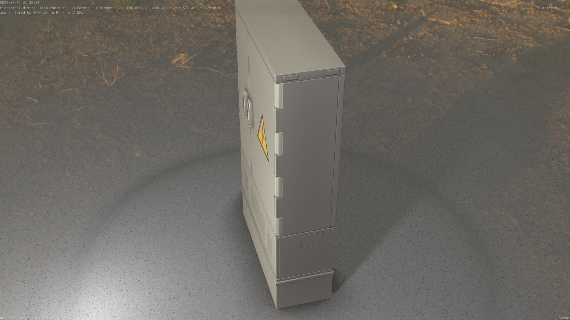 Electrical Distribution Cabinet 87 Low-poly 3D model_51