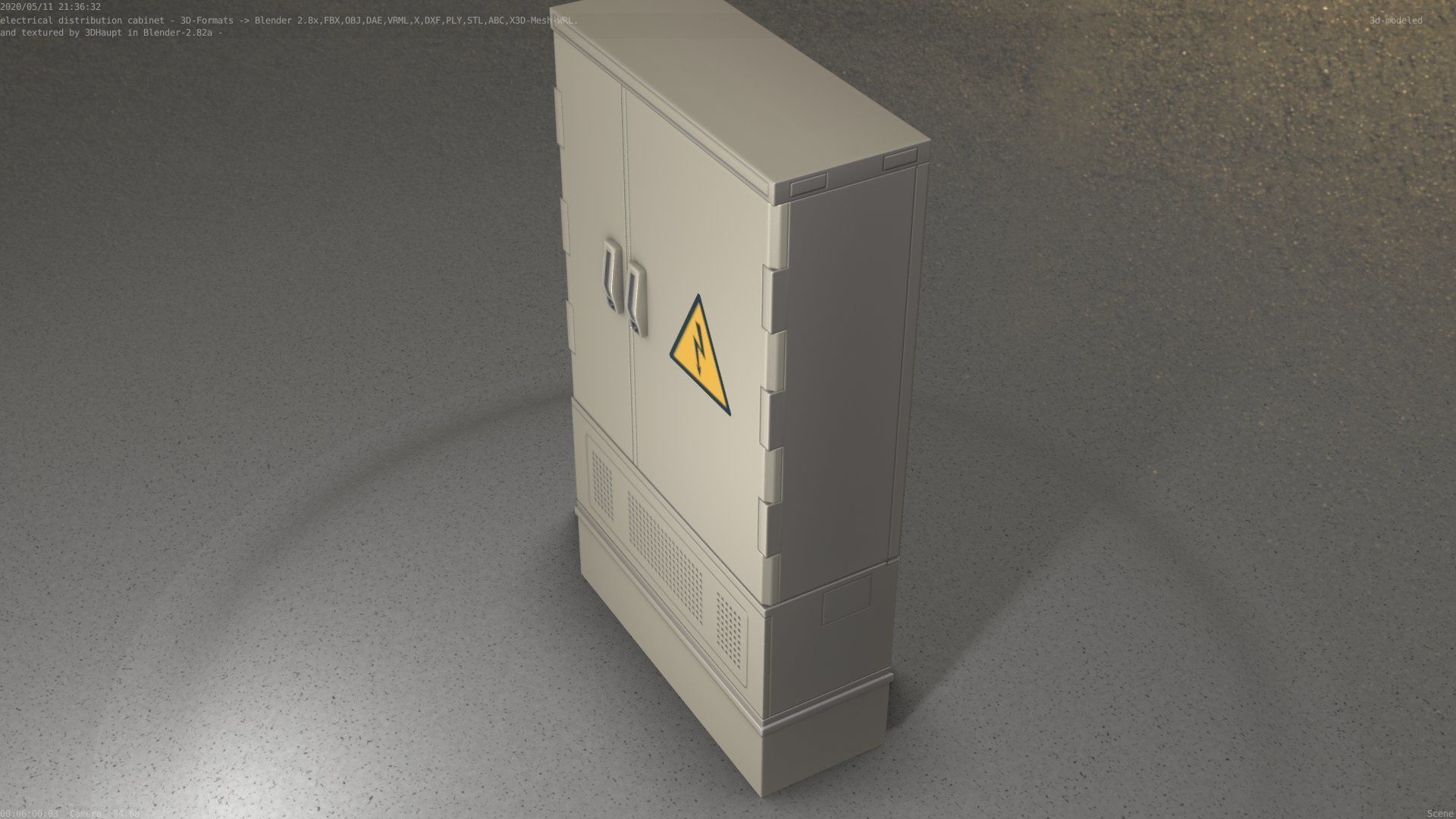 Electrical Distribution Cabinet 87 Low-poly 3D model_50