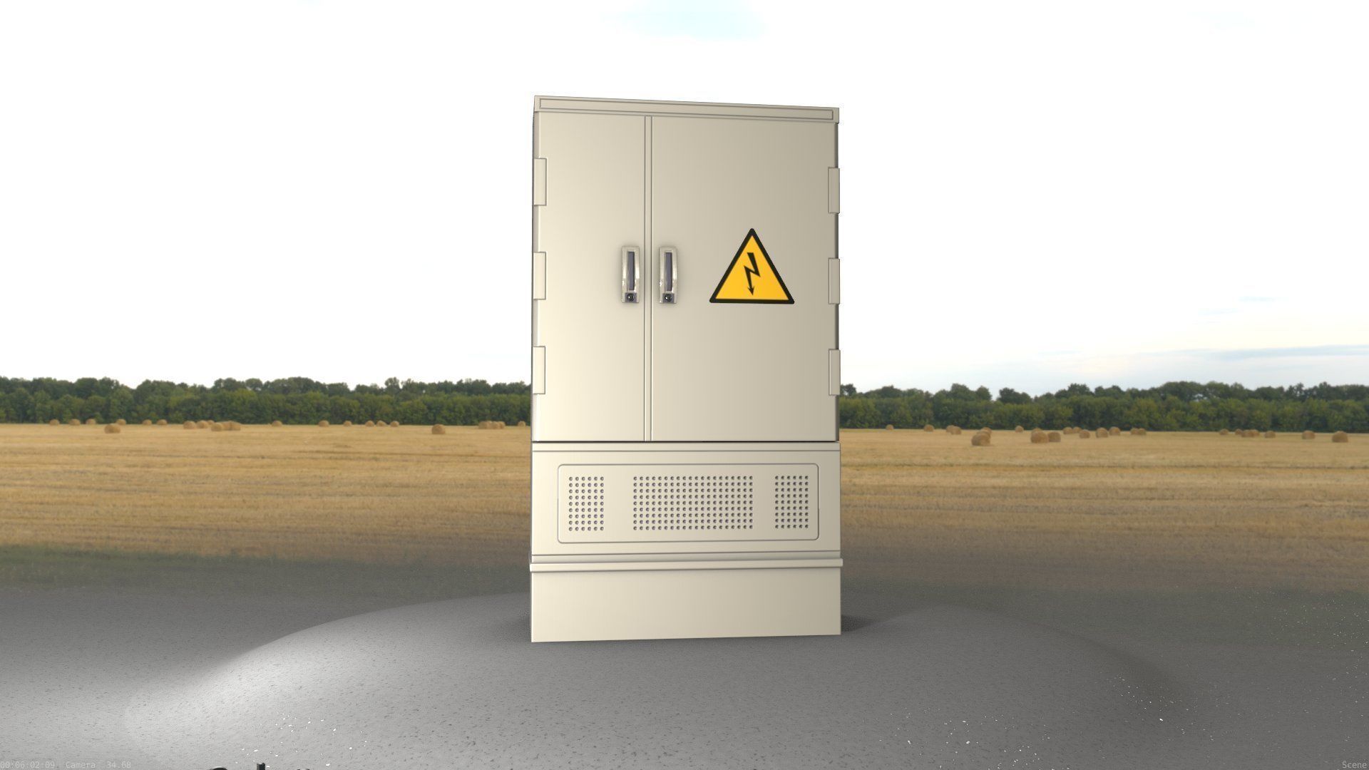 Electrical Distribution Cabinet 87 Low-poly 3D model_98