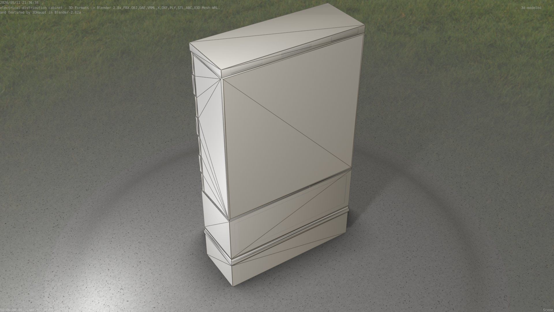 Electrical Distribution Cabinet 87 Low-poly 3D model_56