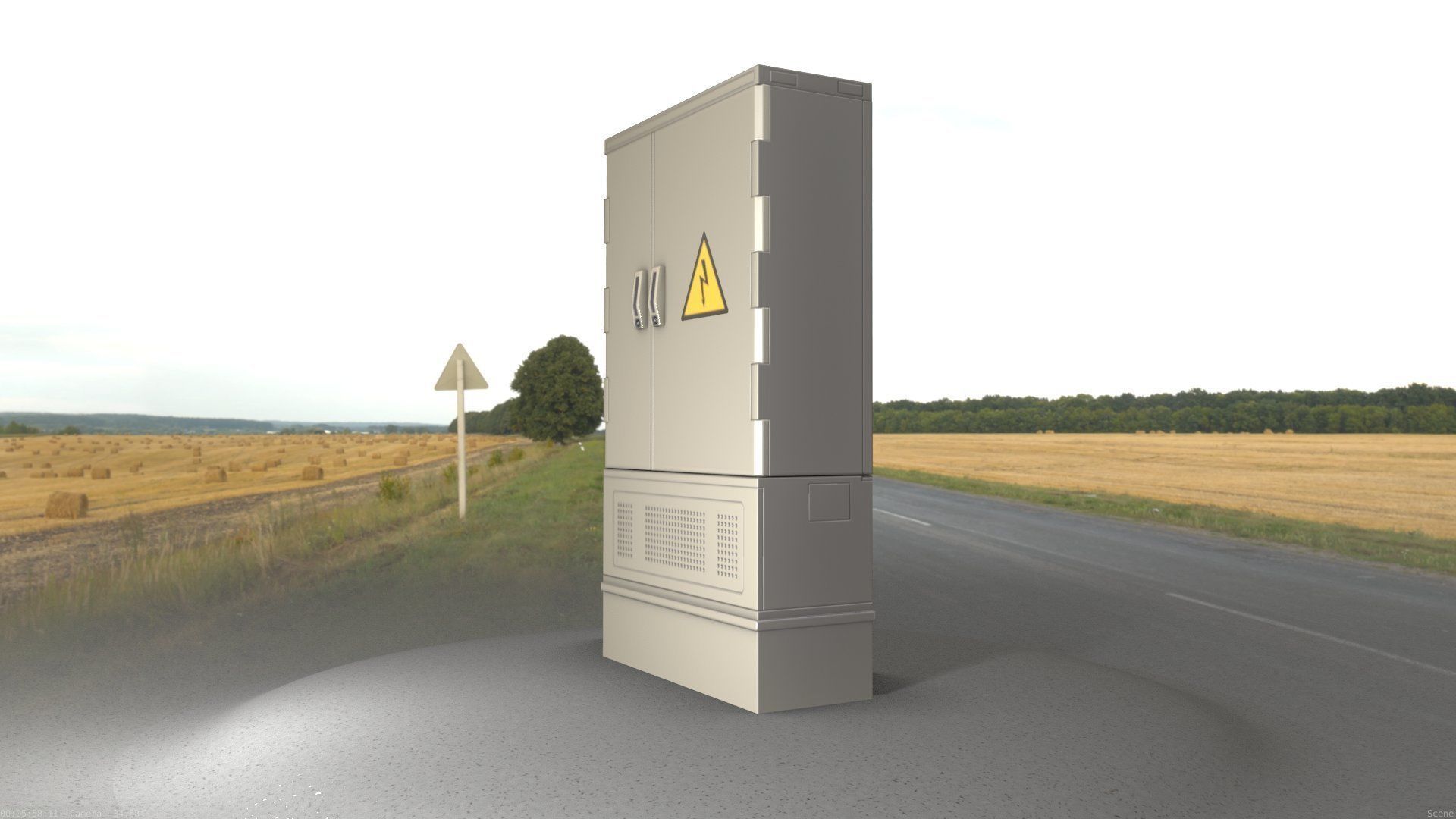 Electrical Distribution Cabinet 87 Low-poly 3D model_11
