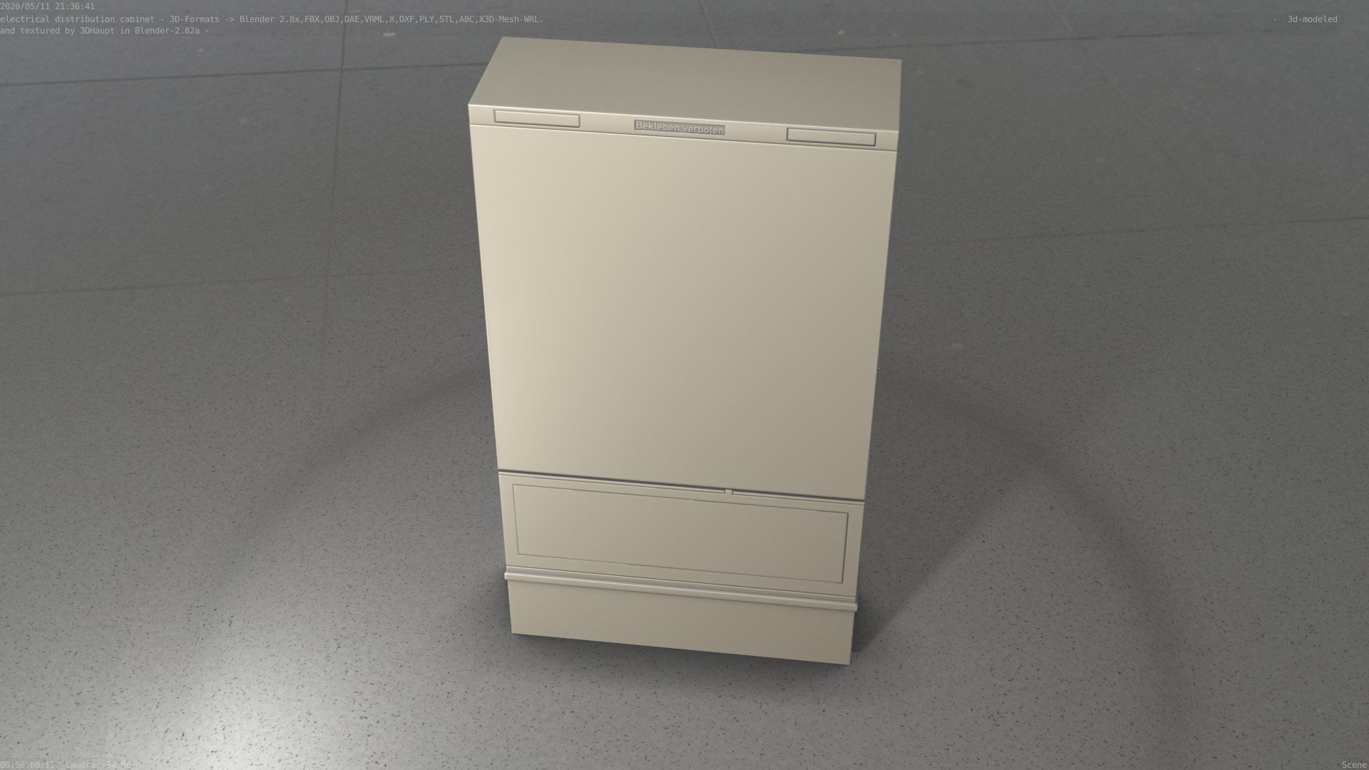 Electrical Distribution Cabinet 87 Low-poly 3D model_59