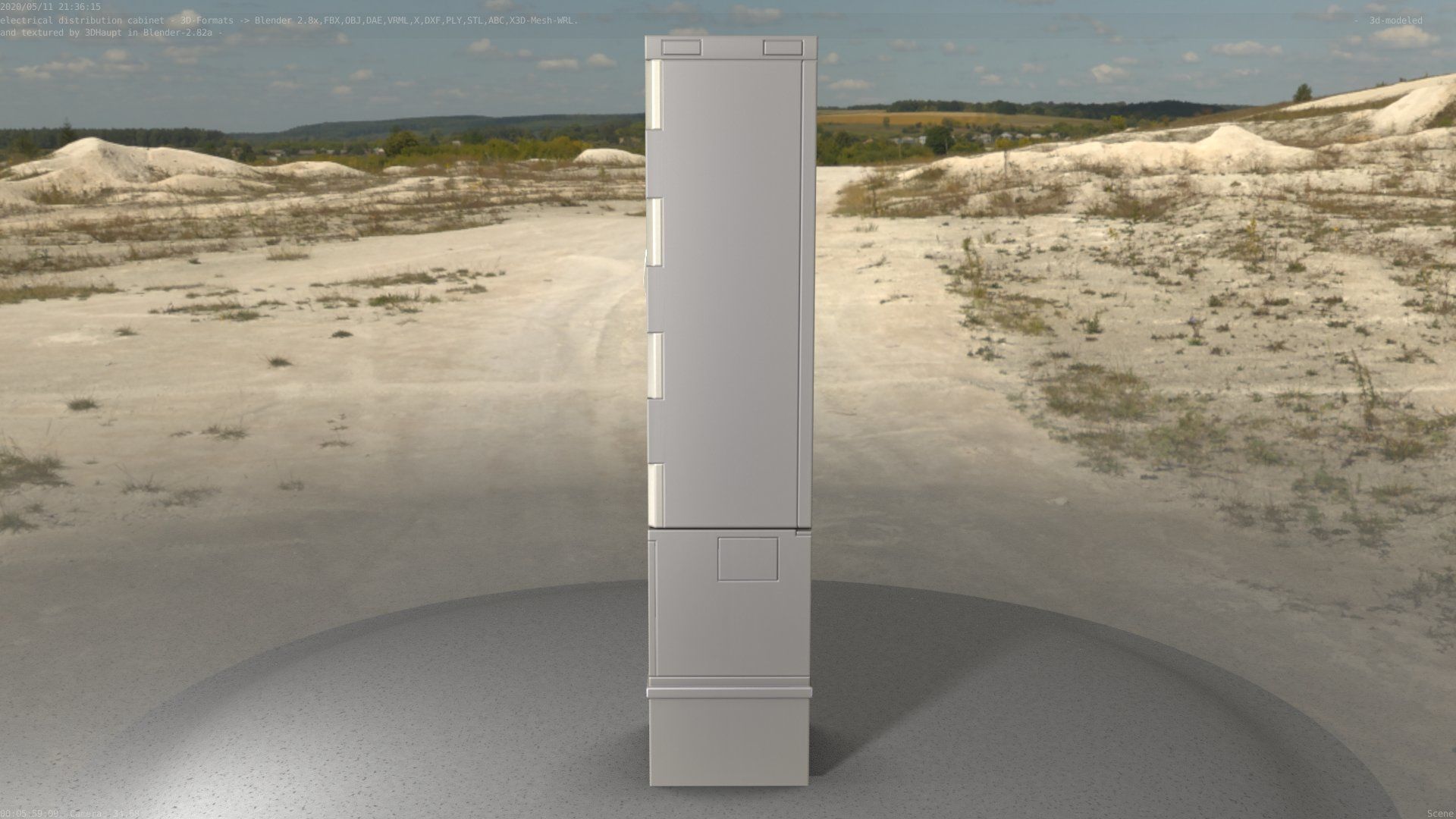 Electrical Distribution Cabinet 87 Low-poly 3D model_33