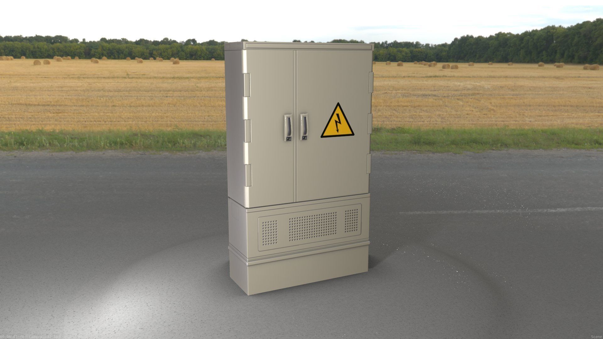 Electrical Distribution Cabinet 87 Low-poly 3D model_71