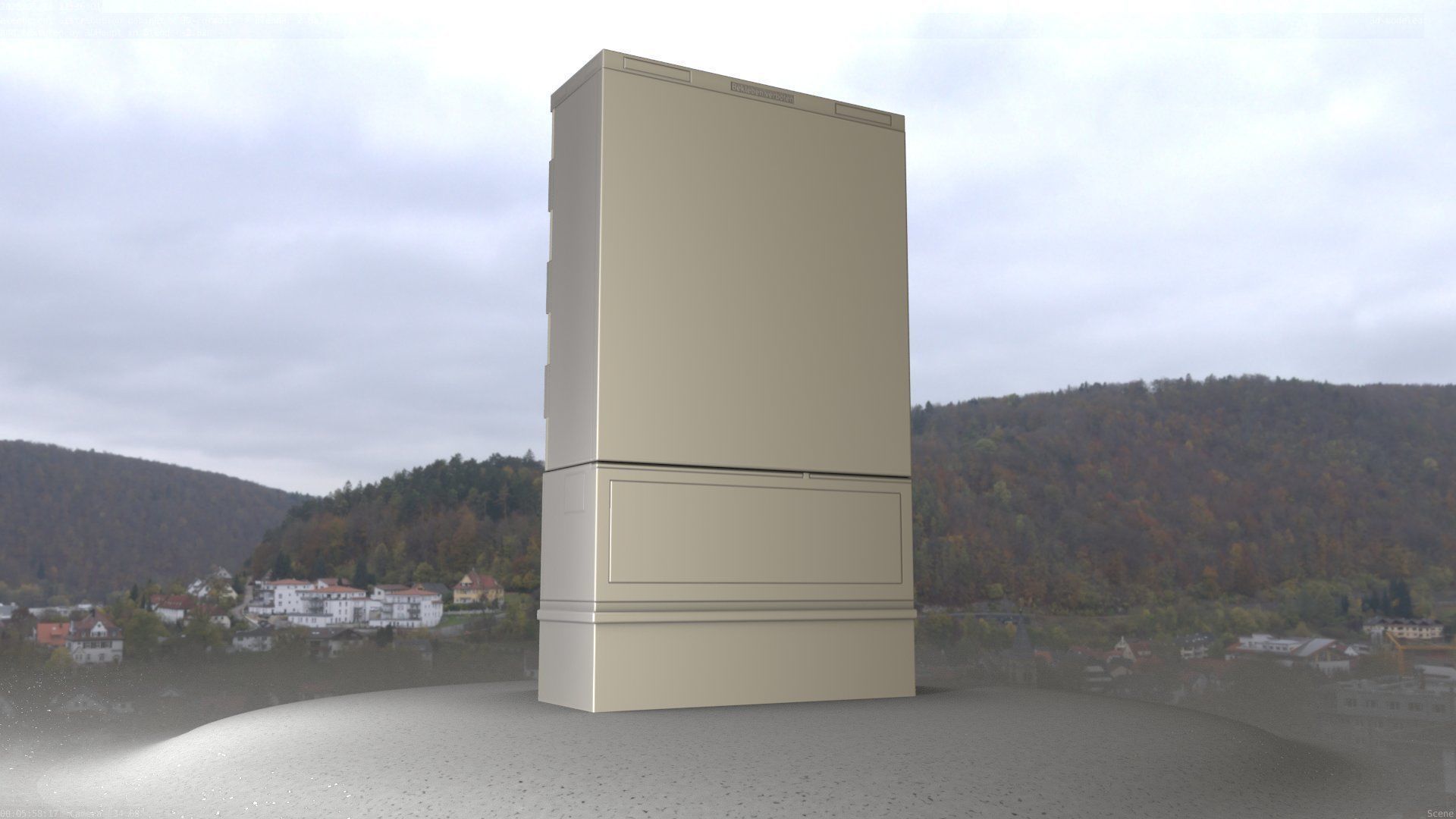Electrical Distribution Cabinet 87 Low-poly 3D model_17