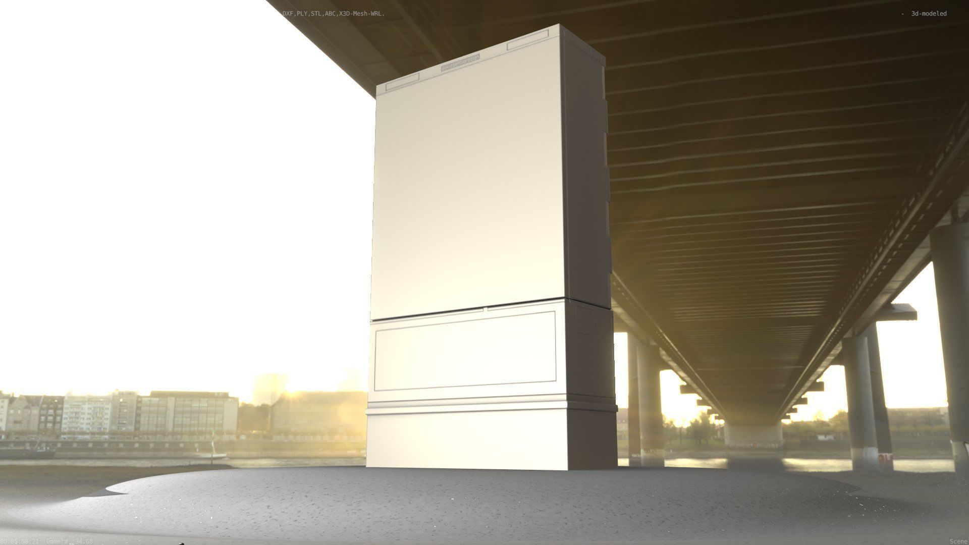 Electrical Distribution Cabinet 87 Low-poly 3D model_21