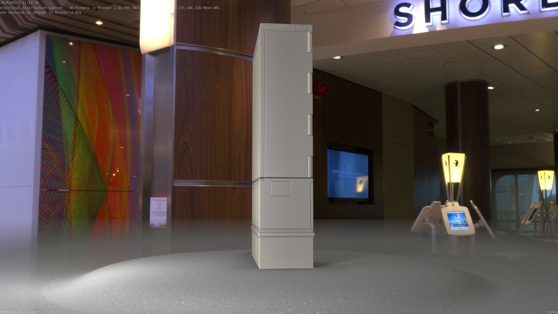 Electrical Distribution Cabinet 87 Low-poly 3D model_91