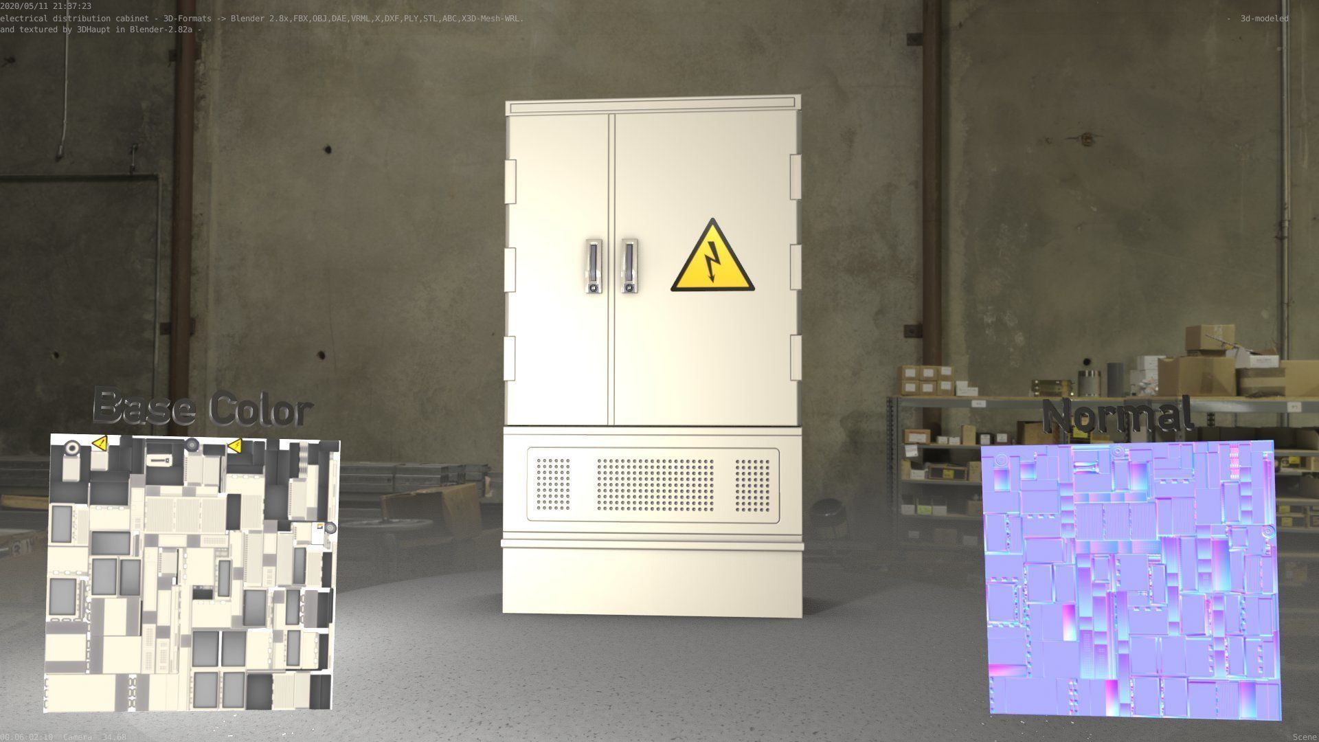 Electrical Distribution Cabinet 87 Low-poly 3D model_99