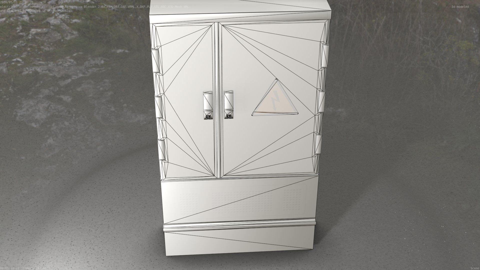 Electrical Distribution Cabinet 87 Low-poly 3D model_47