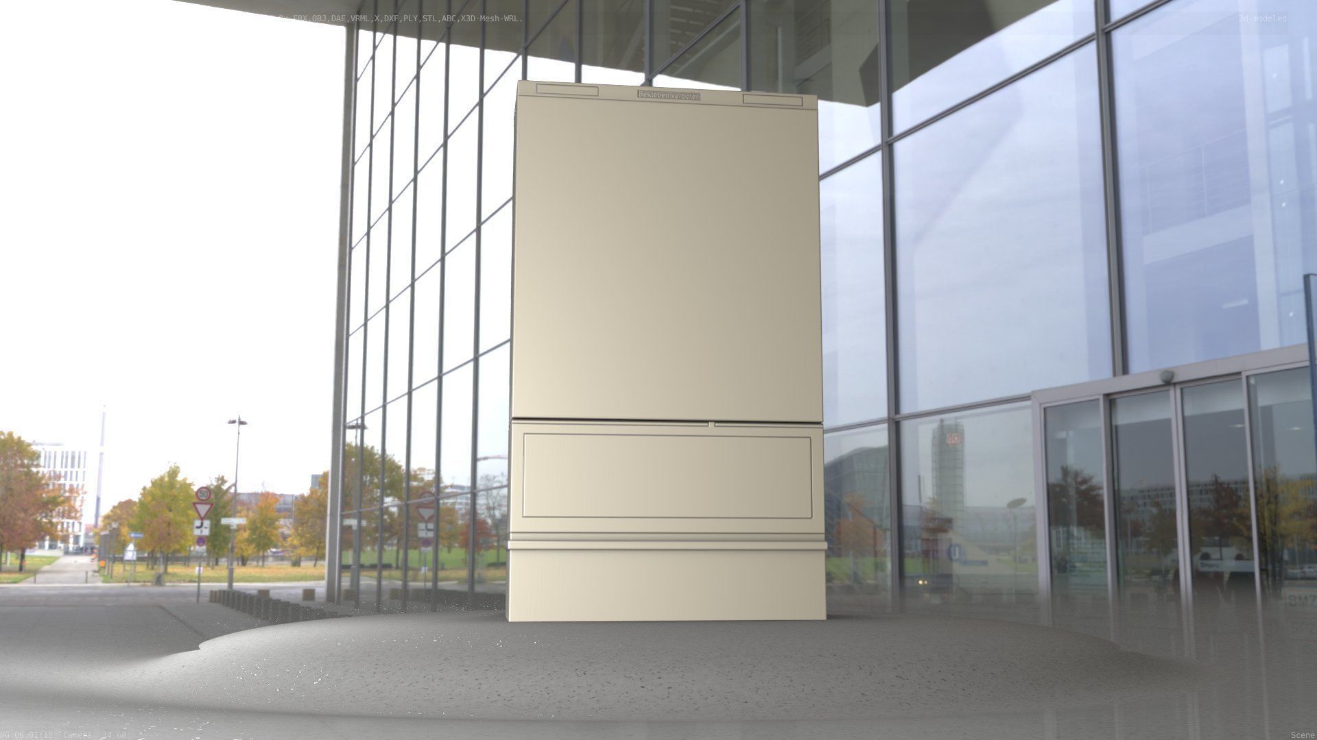 Electrical Distribution Cabinet 87 Low-poly 3D model_83