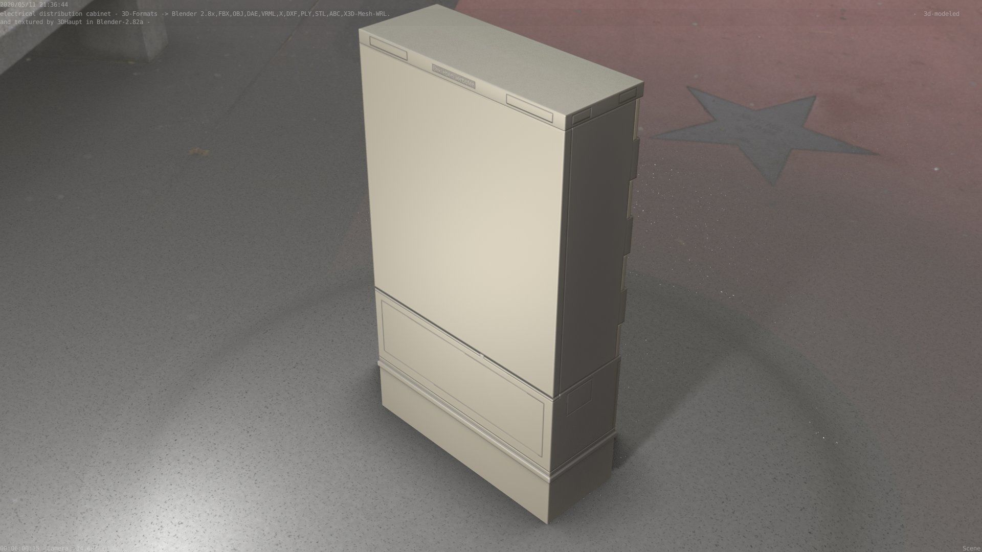 Electrical Distribution Cabinet 87 Low-poly 3D model_62