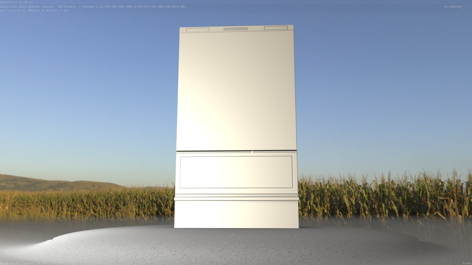 Electrical Distribution Cabinet 87 Low-poly 3D model_19
