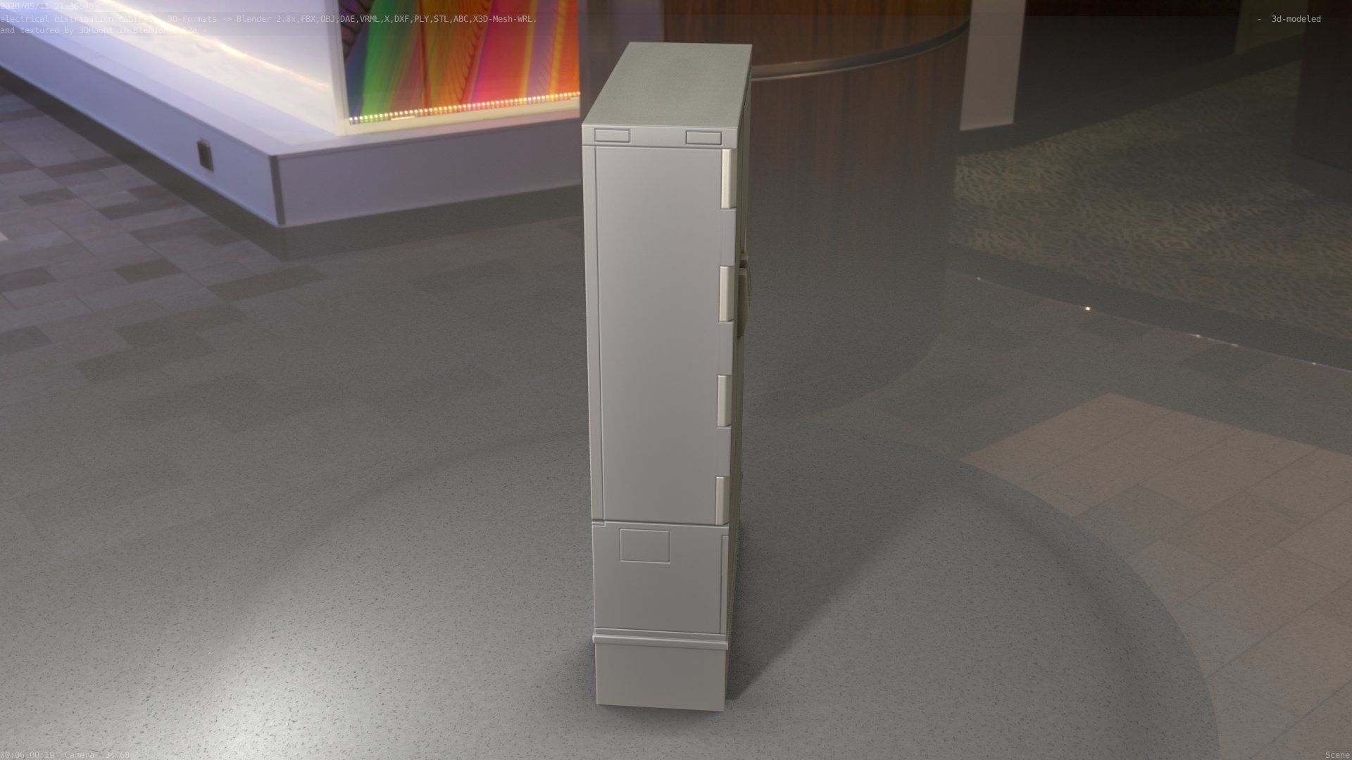 Electrical Distribution Cabinet 87 Low-poly 3D model_66