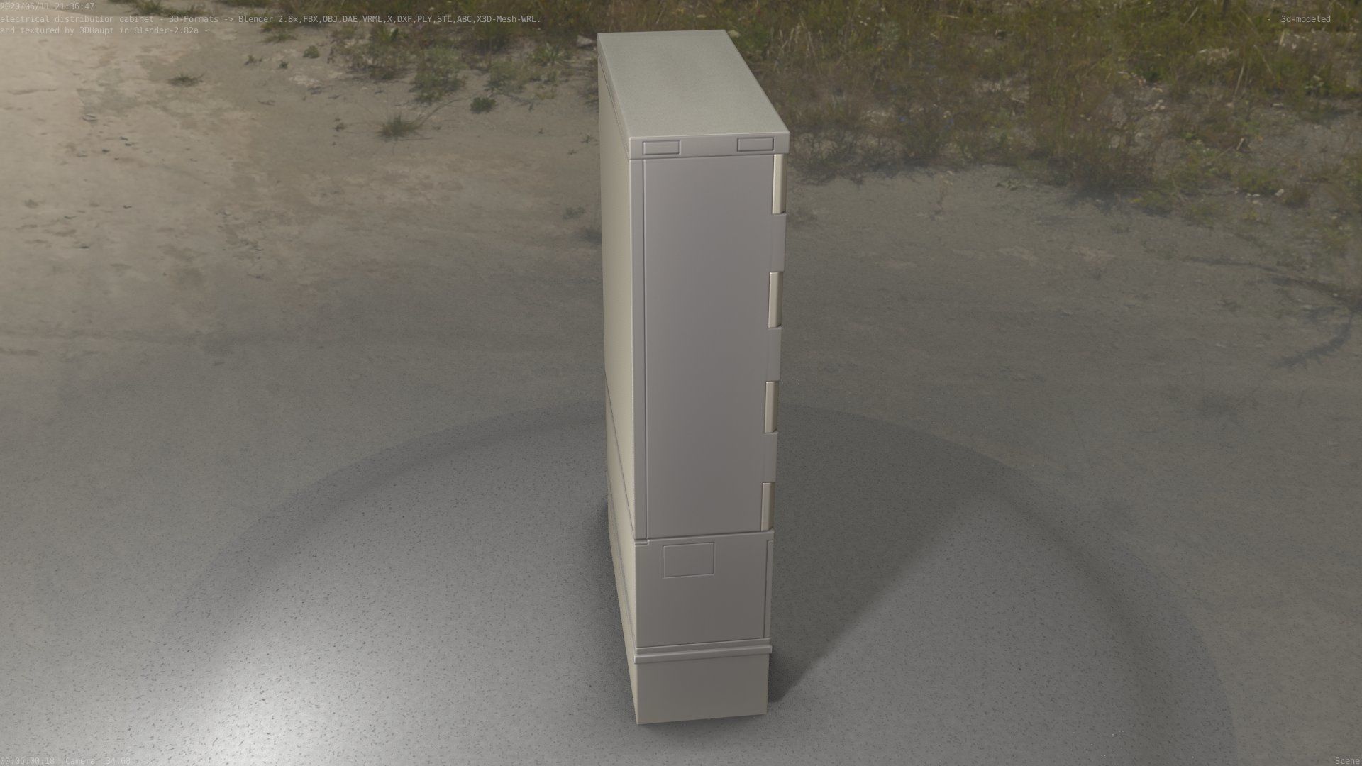 Electrical Distribution Cabinet 87 Low-poly 3D model_65