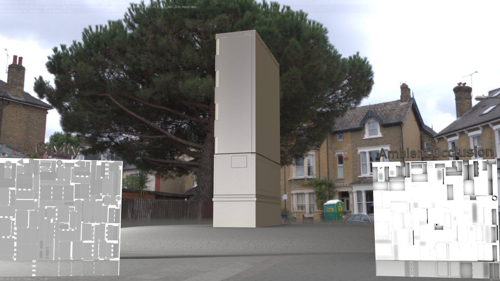 Electrical Distribution Cabinet 87 Low-poly 3D model_77