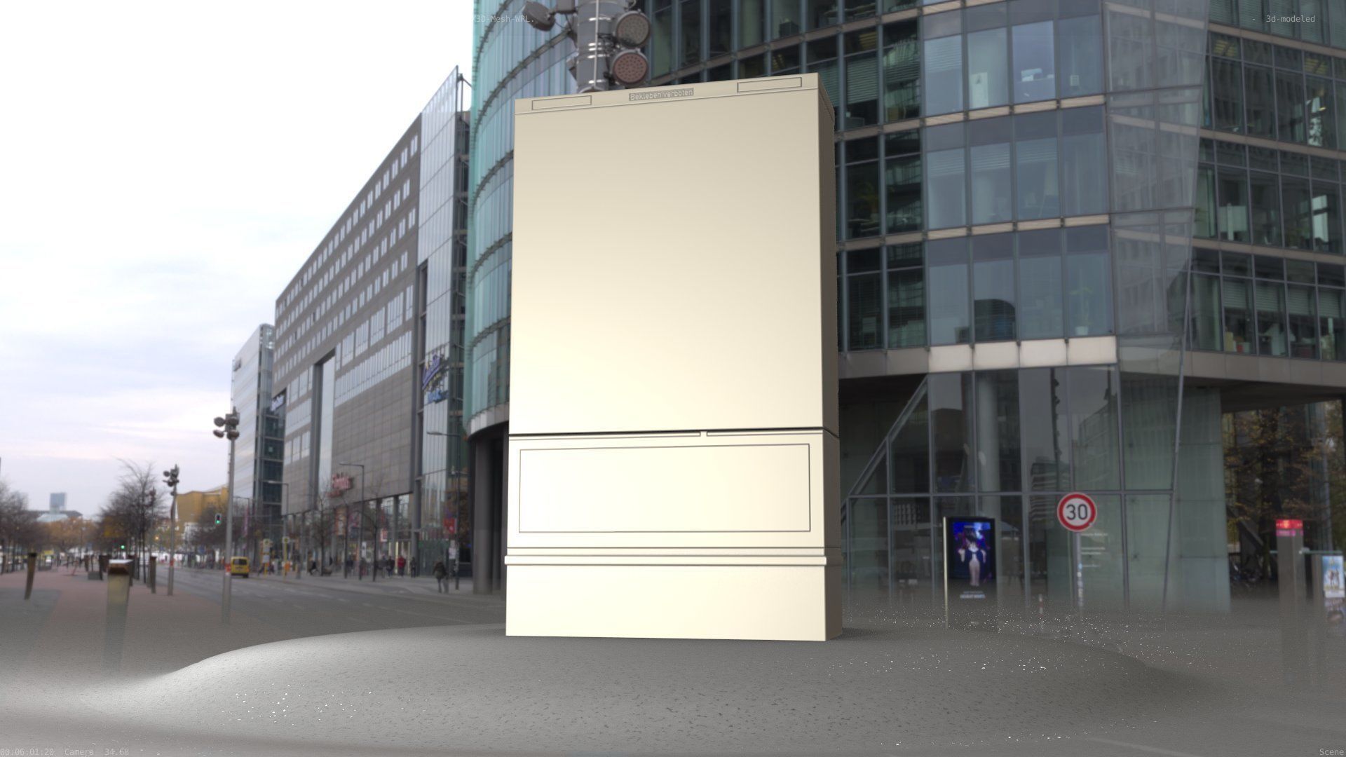 Electrical Distribution Cabinet 87 Low-poly 3D model_85