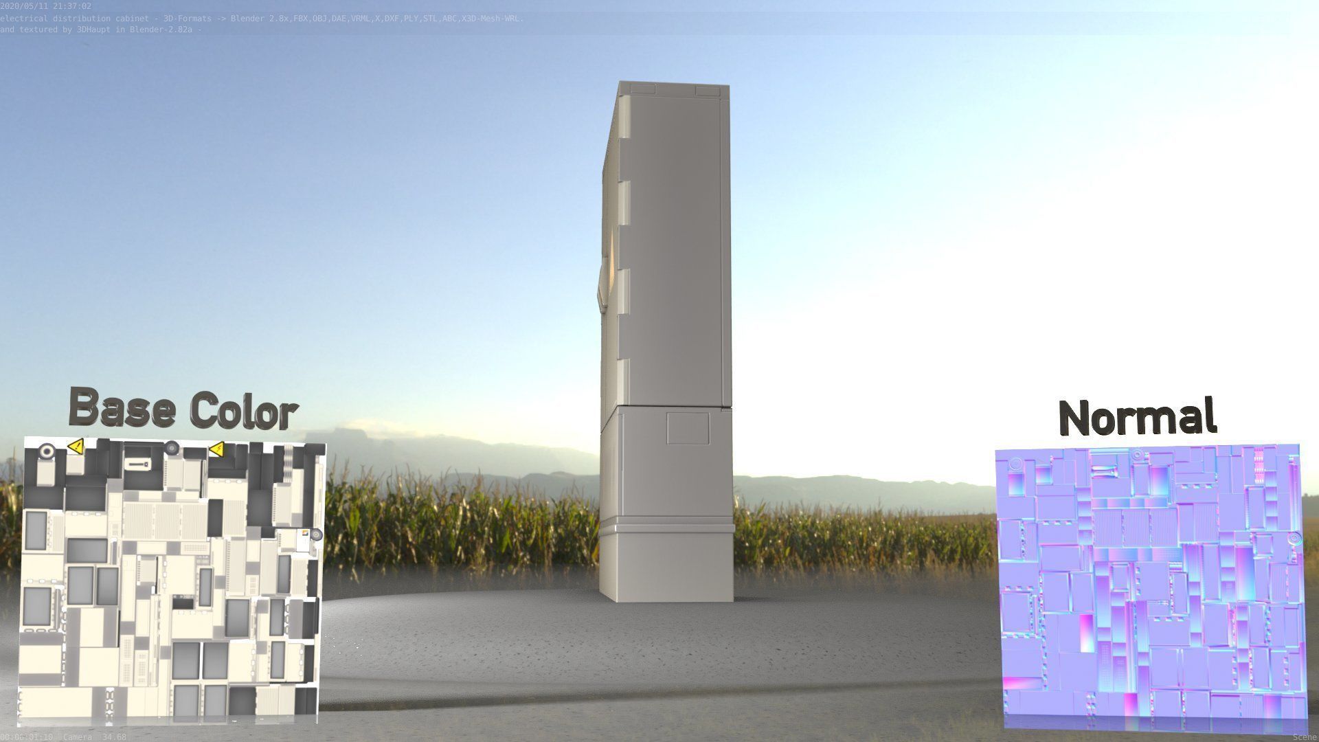 Electrical Distribution Cabinet 87 Low-poly 3D model_75